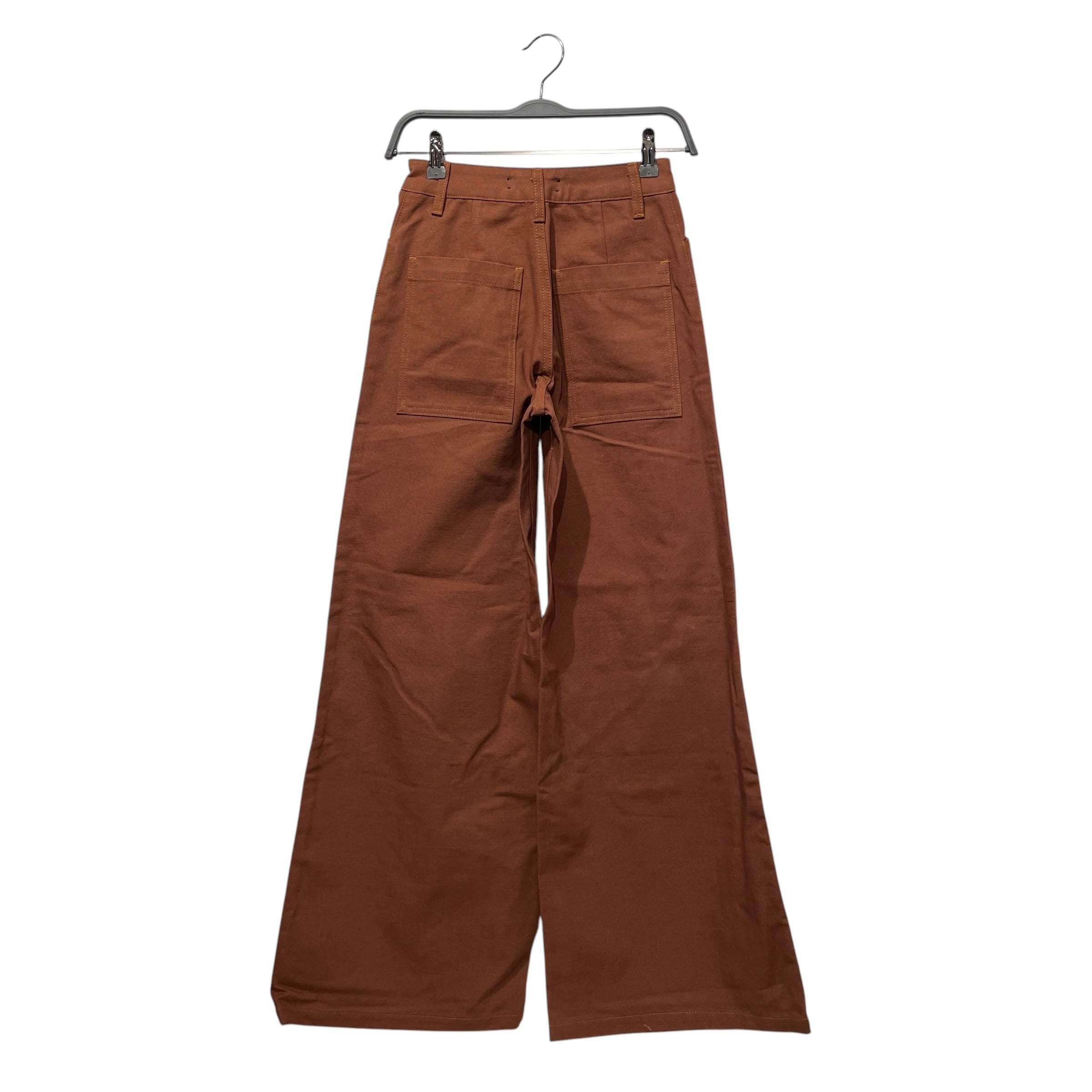 AMIRI/Wide Leg Pants/36/Cotton/BRW/DOUBLE STICH\ WAIST BUCKLE view 2