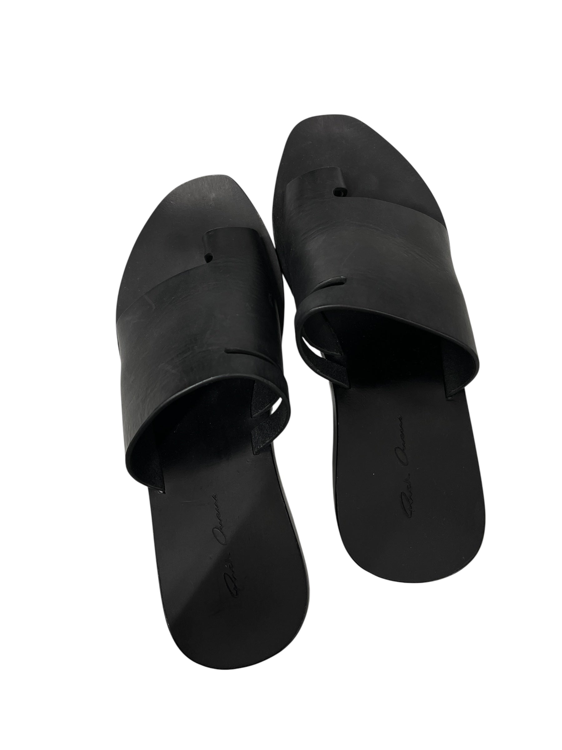 Rick Owens/Sandals/EU 40/Leather/BLK/wedge sandals view 3