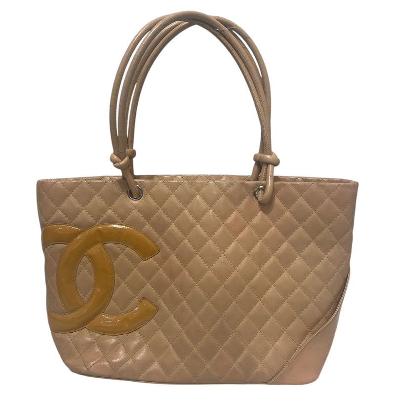 CHANEL/Hand Bag/OS/Leather/BEG/Ligne Cambon Bucket Bag