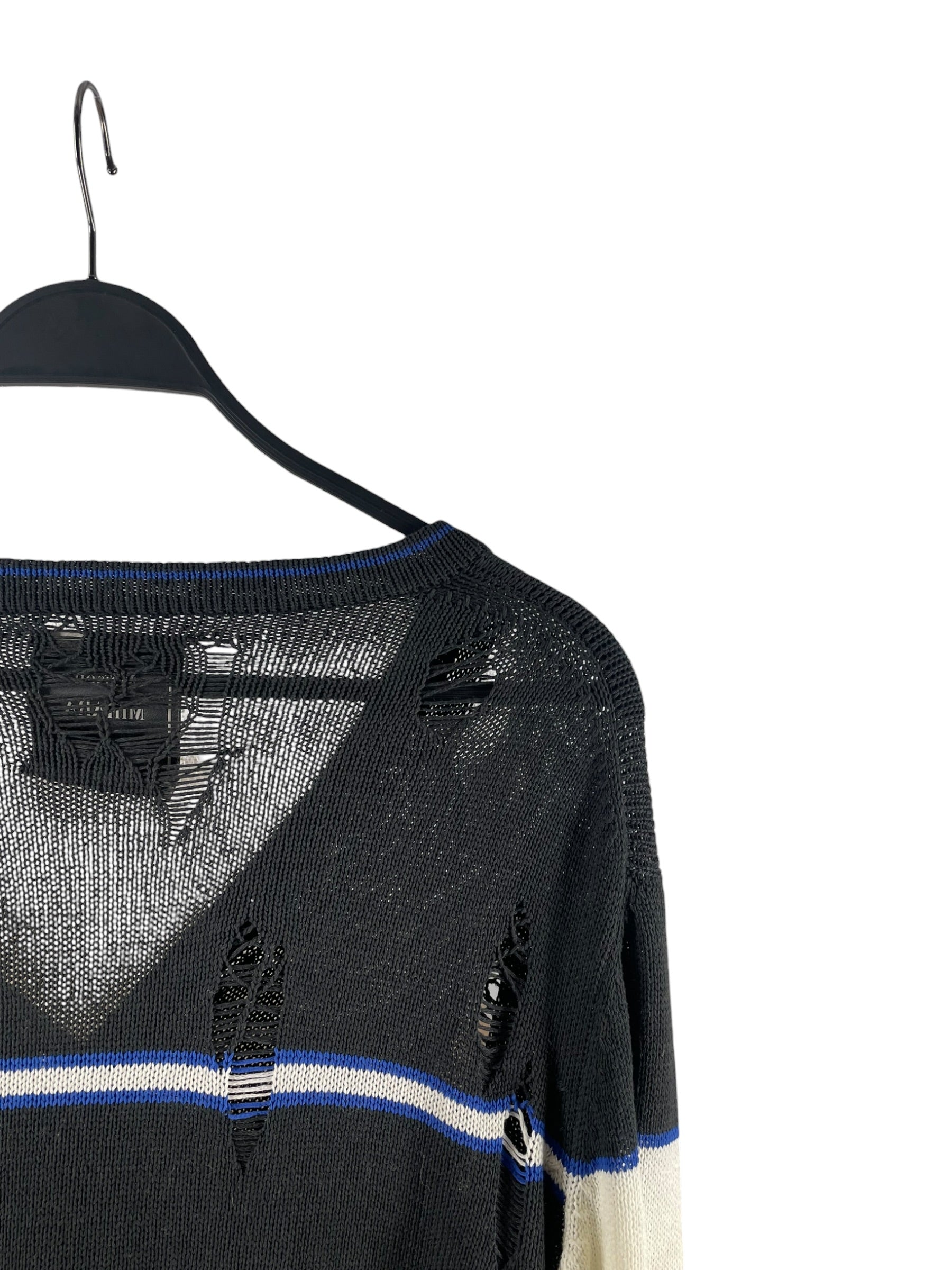 MIHARA YASUHIRO/Cardigan/L/Cotton/BLK/81523535 Distressed Cardigan view 4