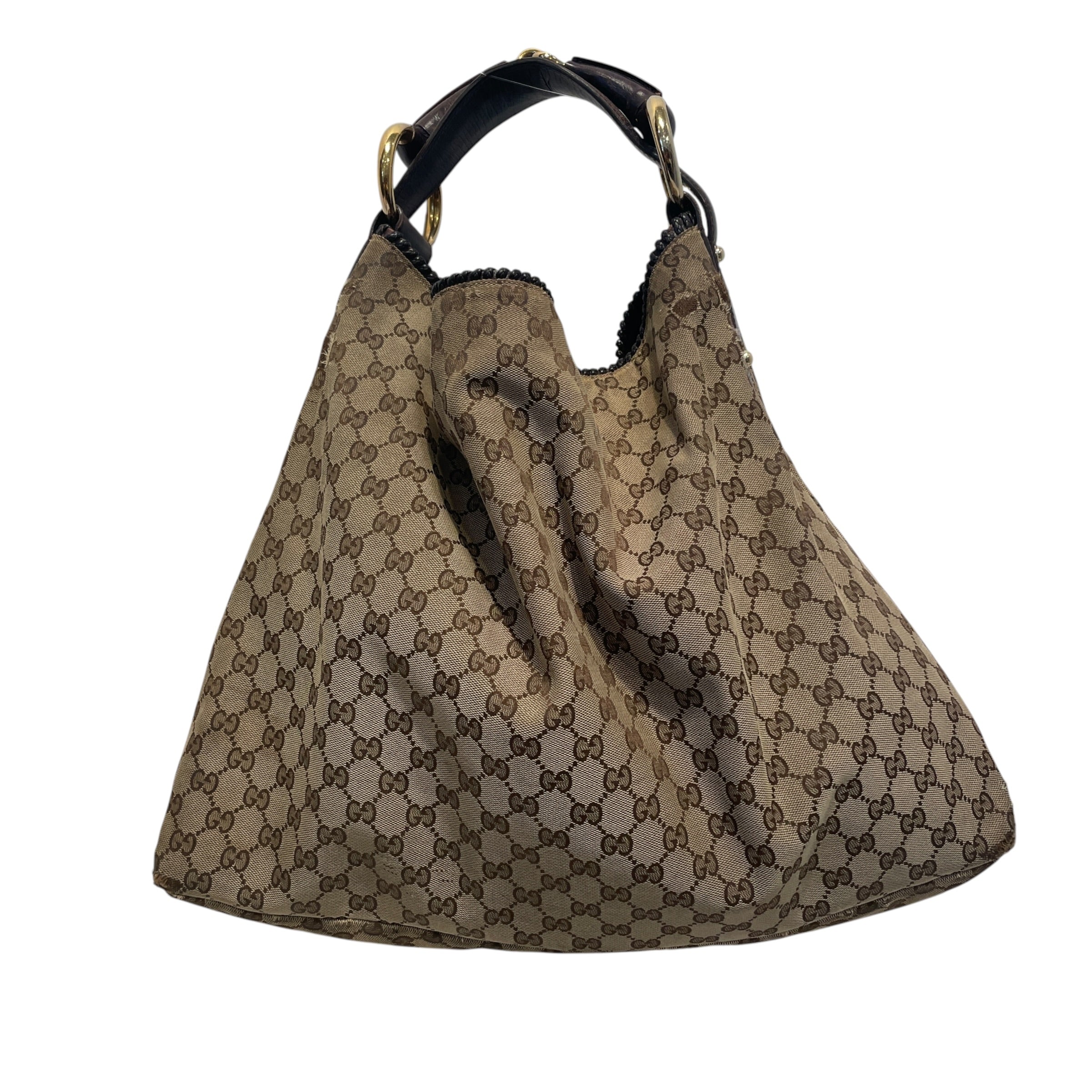 GUCCI/Bag/Monogram/Cotton/BRW/Monogram Hobo Bag view 1