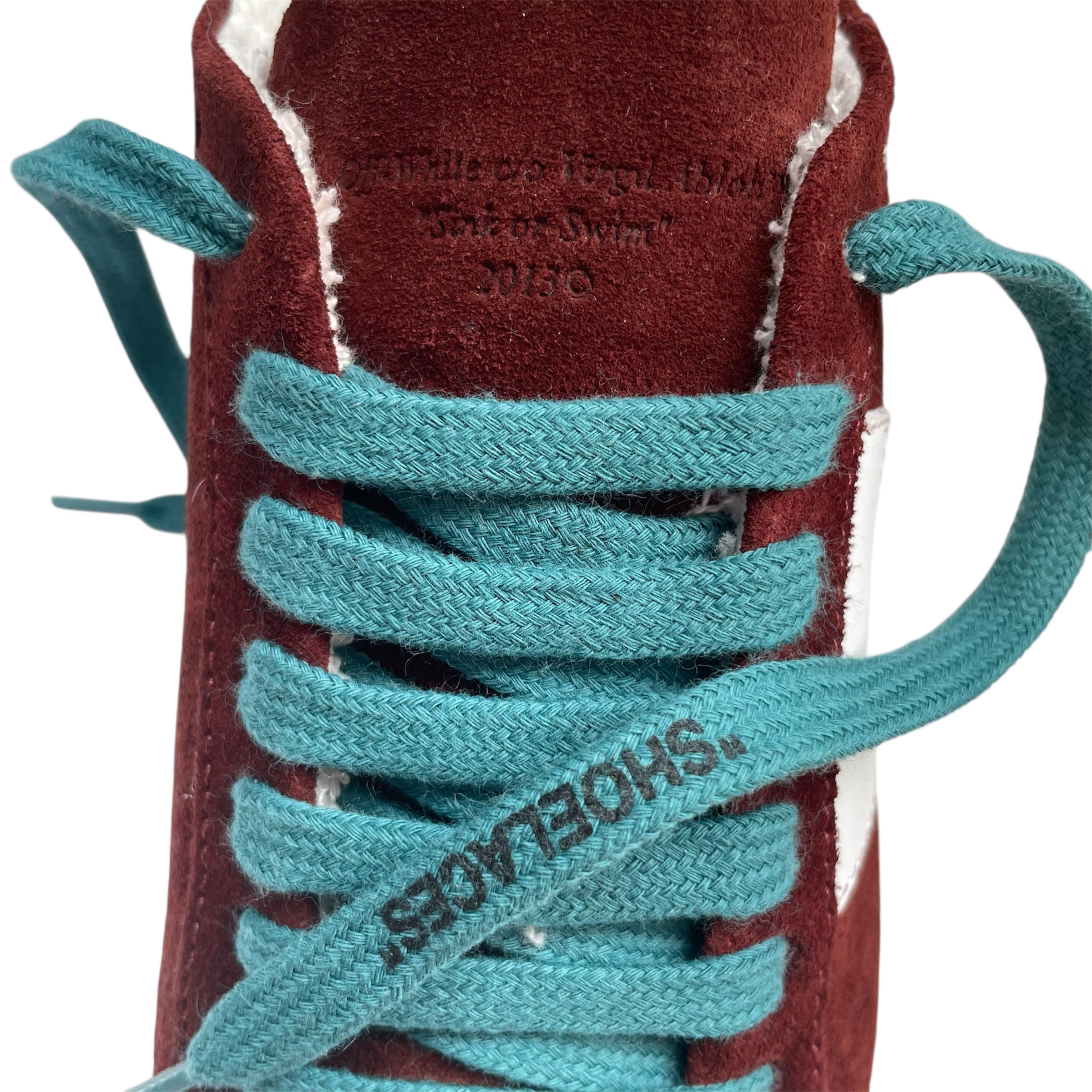 OFF-WHITE/Low-Sneakers/EU 36/Suede/BRW/TEAL LACES/TOWEL INSIDE view 4