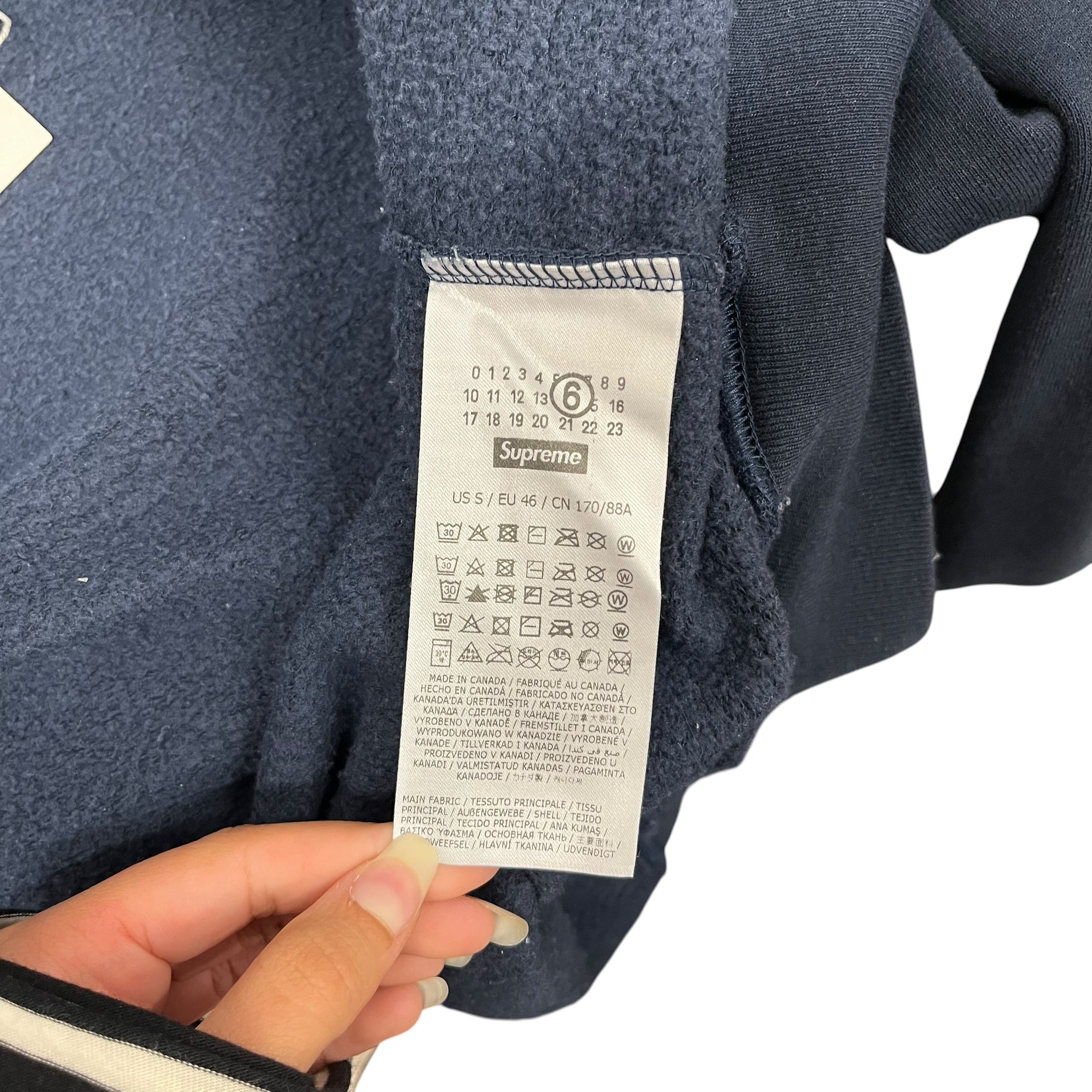Supreme/MM6/Zip Up Hoodie/S/Cotton/NVY/BOGO view 4