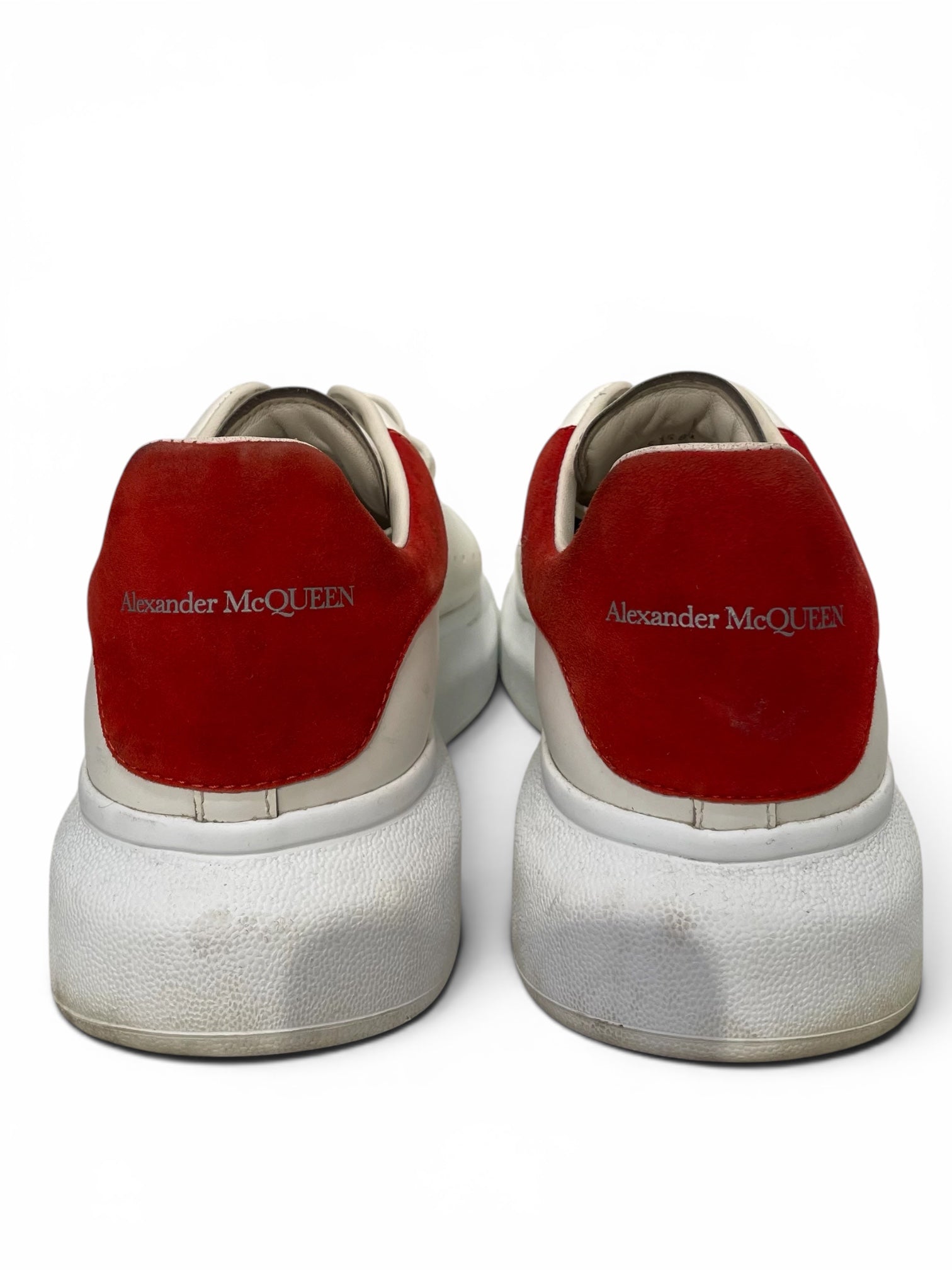 Alexander McQueen/Low-Sneakers/EU 44/Leather/WHT/red heel view 5