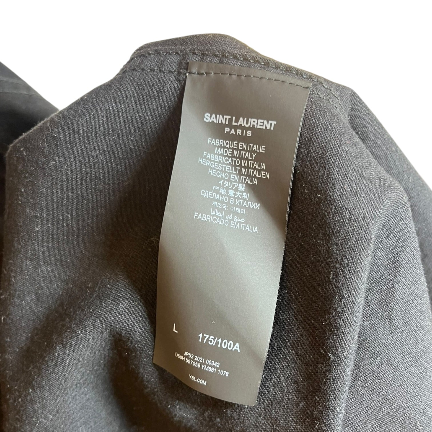 SAINT LAURENT/LS Shirt/L/Cotton/BLK/Western Pearl Snap view 4
