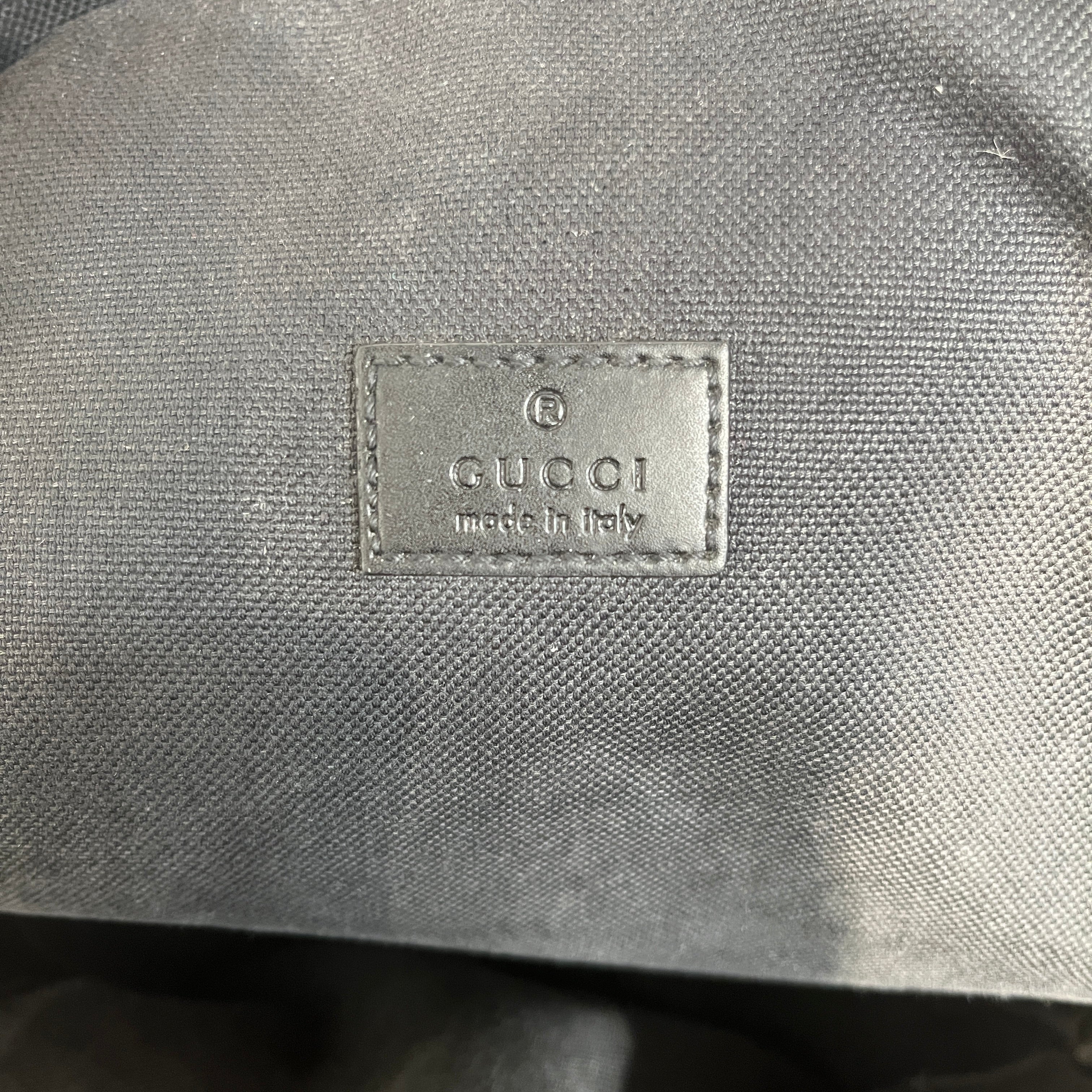 GUCCI/Cross Body Bag/Monogram/Leather/BLK/Web Shoulder Bag view 5