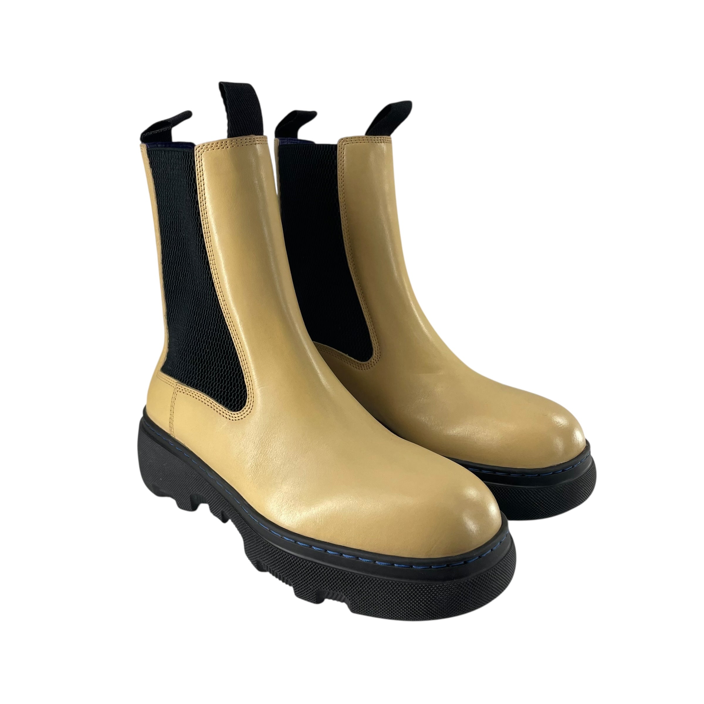 BURBERRY/Boots/EU 37.5/Leather/BEG/CREEPER CHELSEA view 1