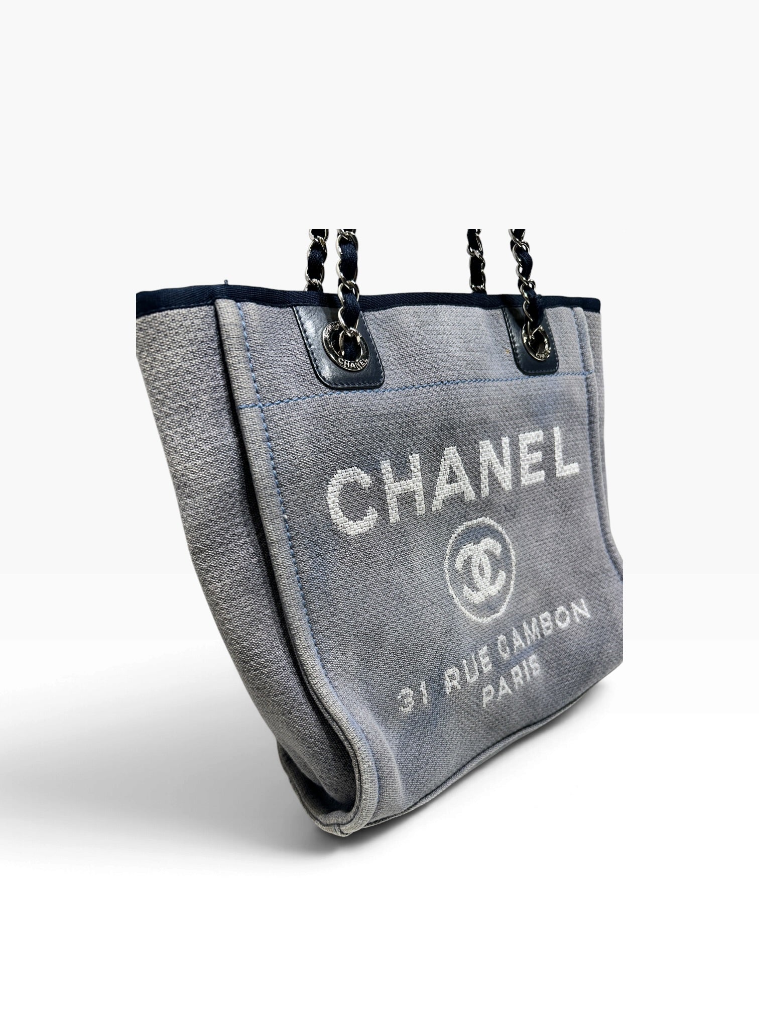 CHANEL/Tote Bag/BLU/Deauville view 6