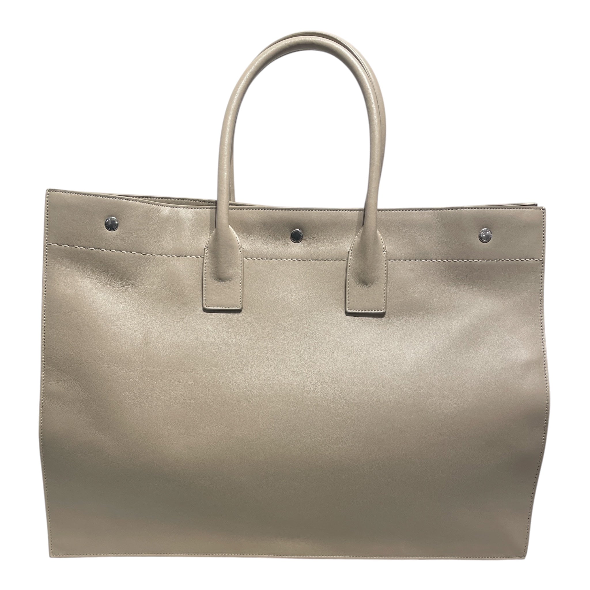 SAINT LAURENT/Tote Bag/Leather/BEG/Calfskin Rive Gauche Large Tot view 2