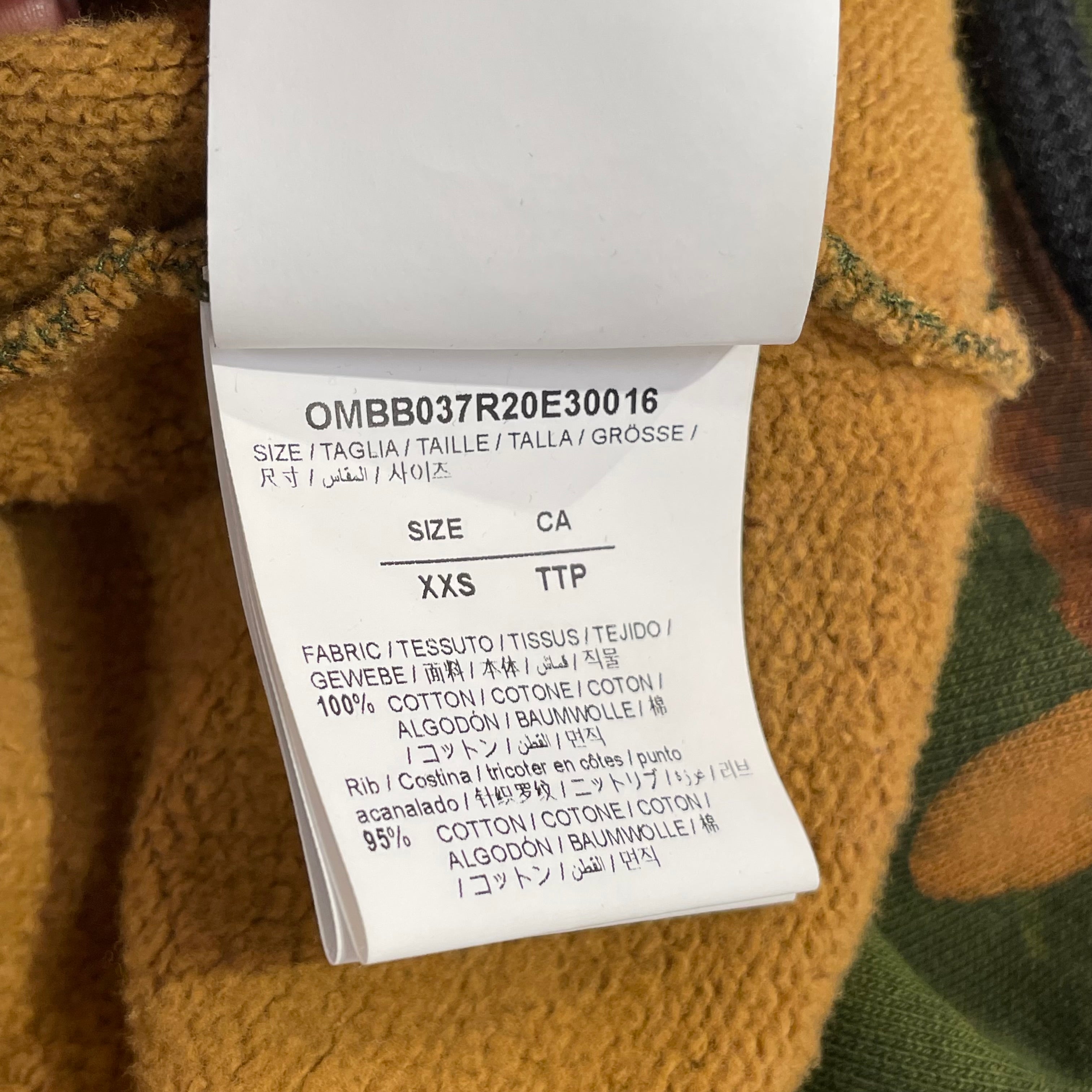 OFF-WHITE/Hoodie/XXS/Camouflage/Cotton/MLT/CAMO HODDIE view 8