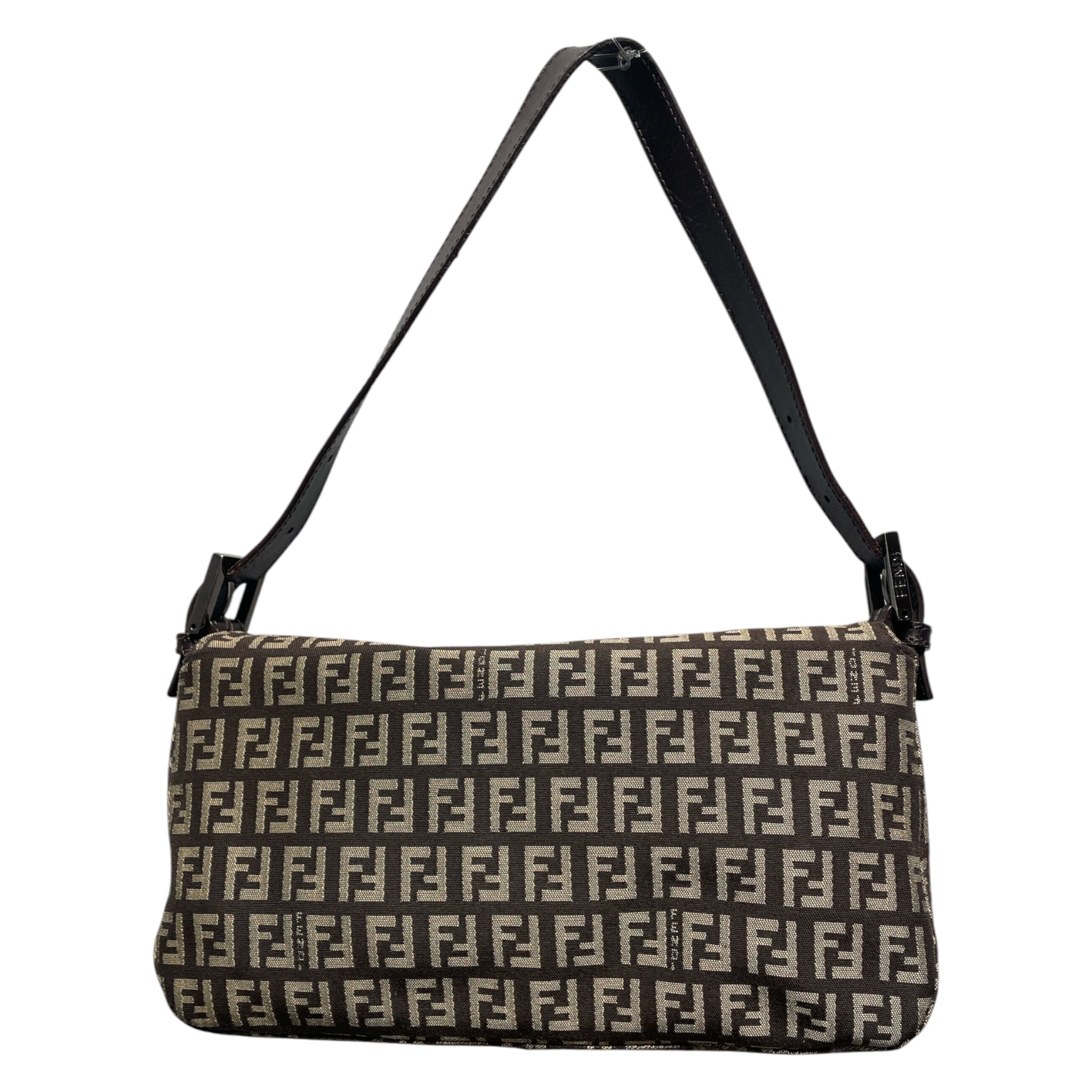 FENDI/Hand Bag/Monogram/Cotton/BRW/Double Flap Baguette view 2
