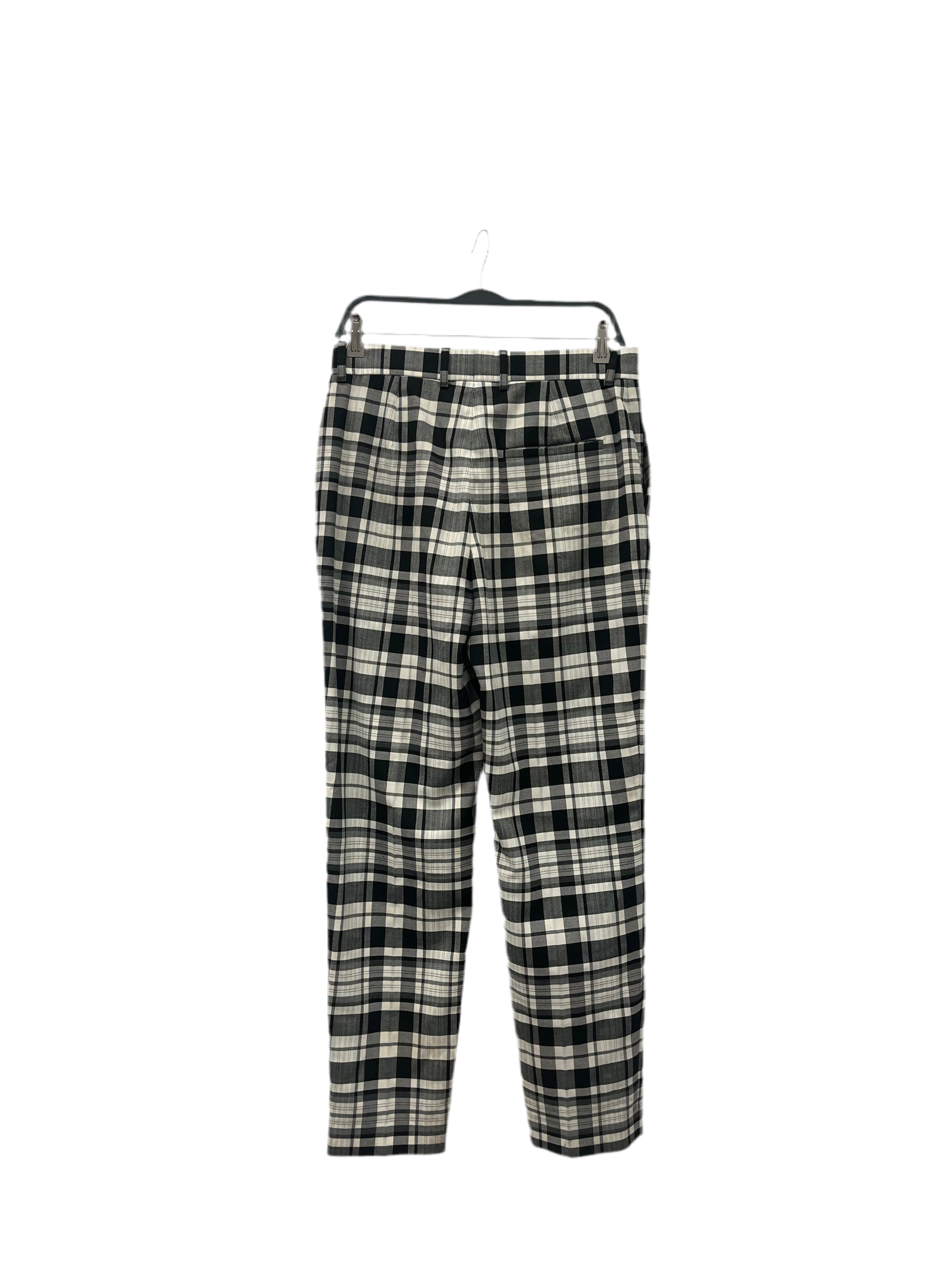 BALENCIAGA/Slacks/40/Cotton/WHT/Tartan/TARTAN BLACK PLAID view 2