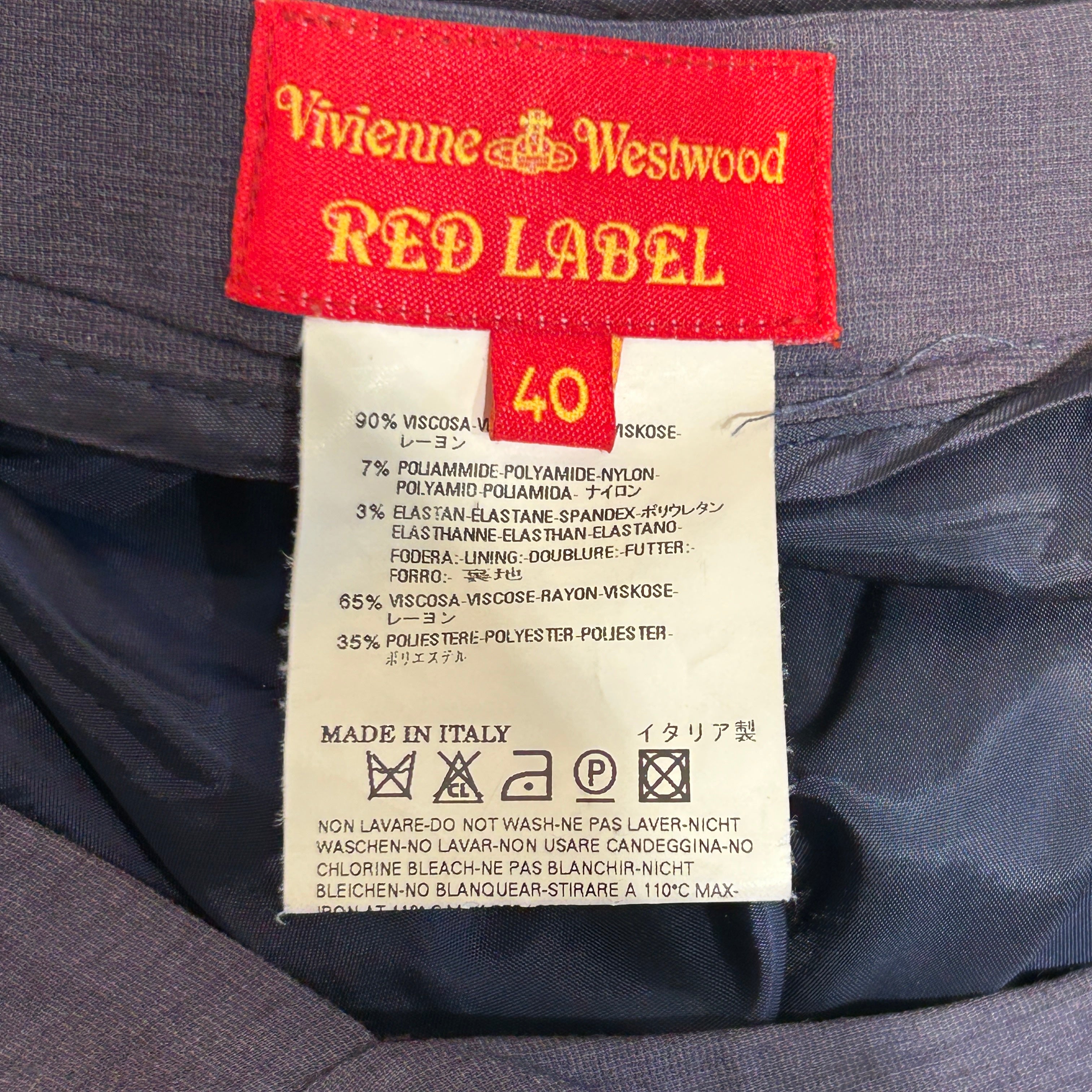 Vivienne Westwood RED LABEL/SS Dress/40/Cotton/NVY/Flowy dress view 3