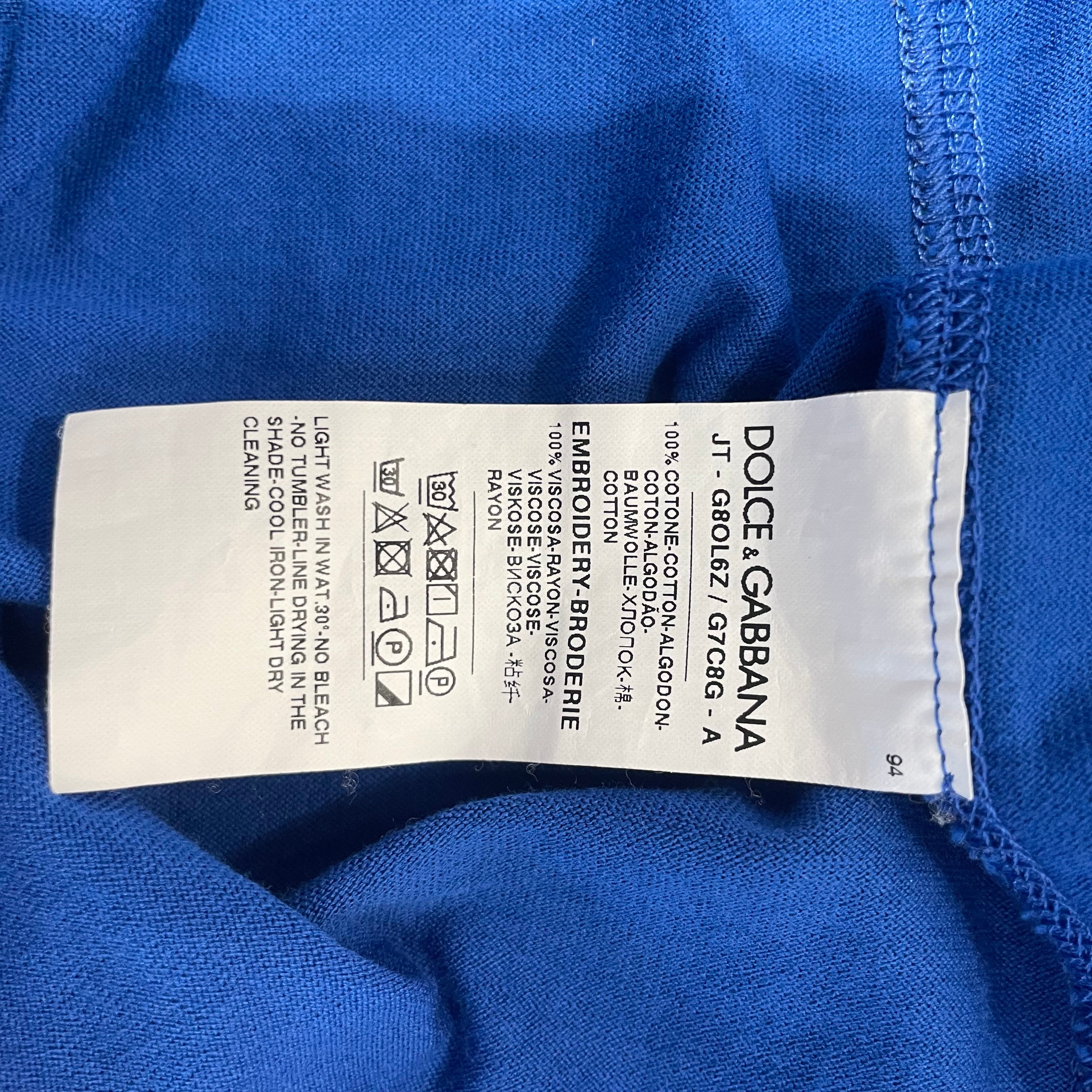 DOLCE&GABBANA/T-Shirt/54/Cotton/BLU/Dolce&Gabana DG Shirt view 4