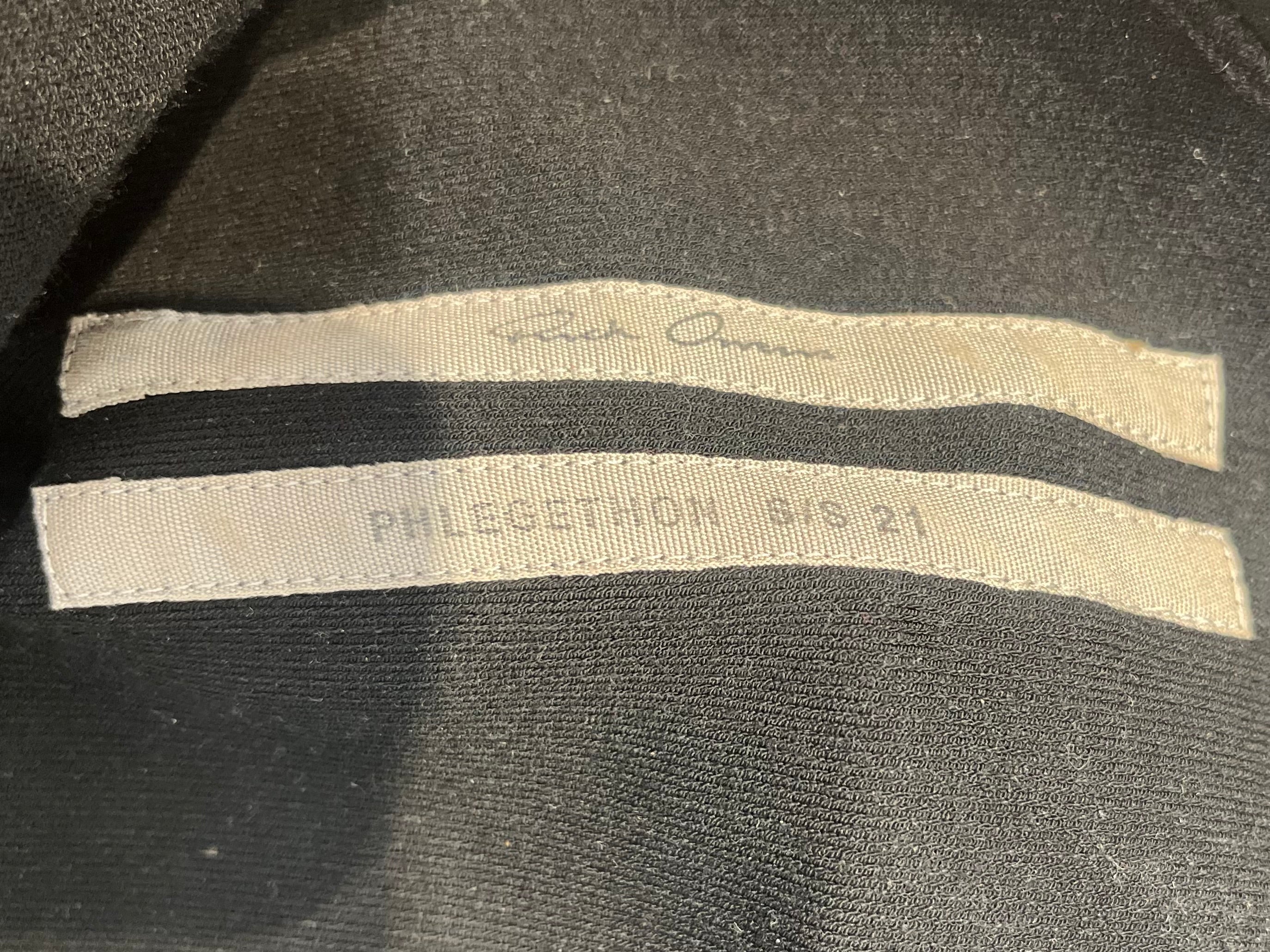 Rick Owens/LS Dress/S/BLK/one sleeve view 3