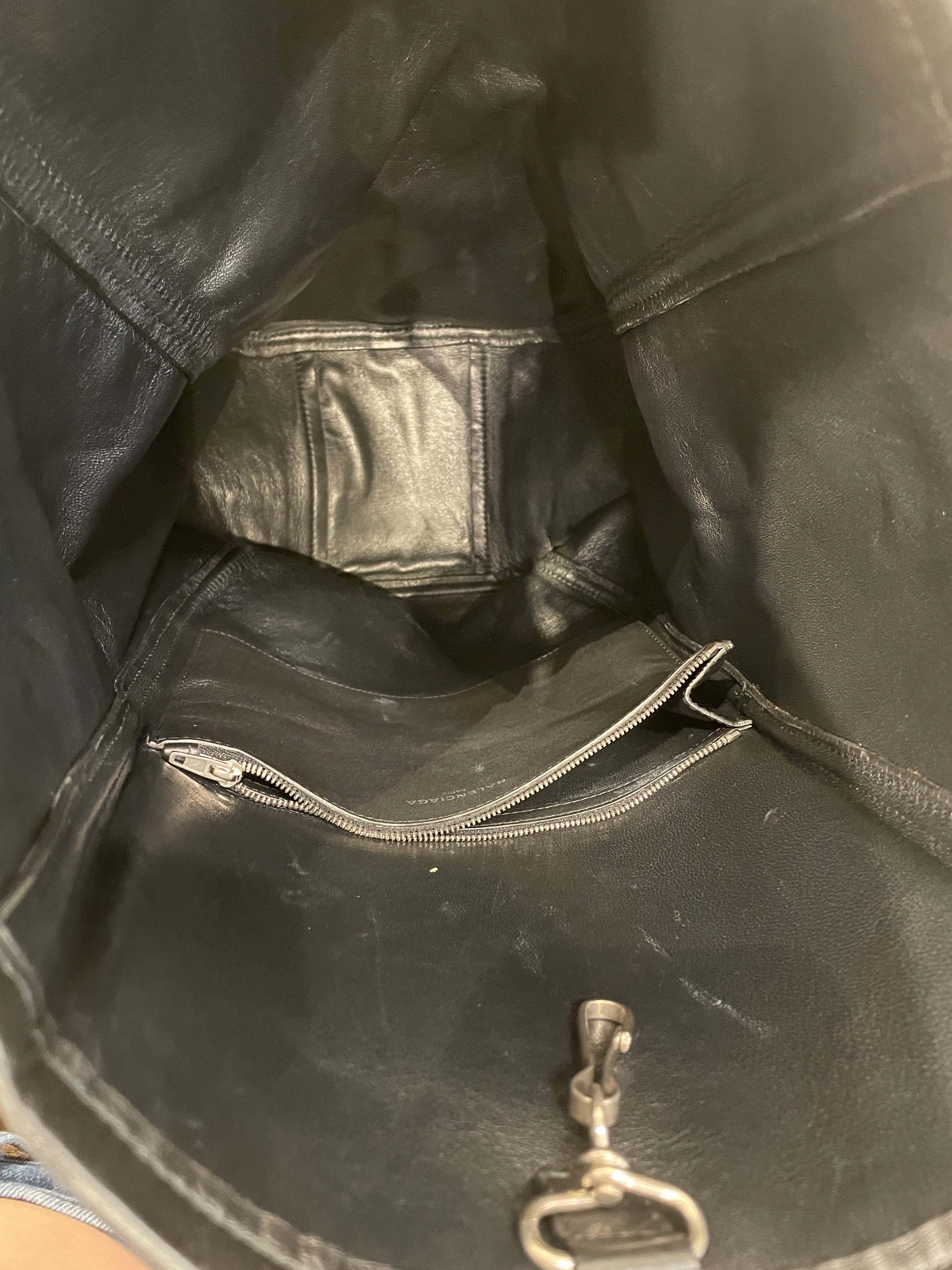 BALENCIAGA/Cross Body Bag/Leather/BLK/CONVERTIBLE BAG view 6