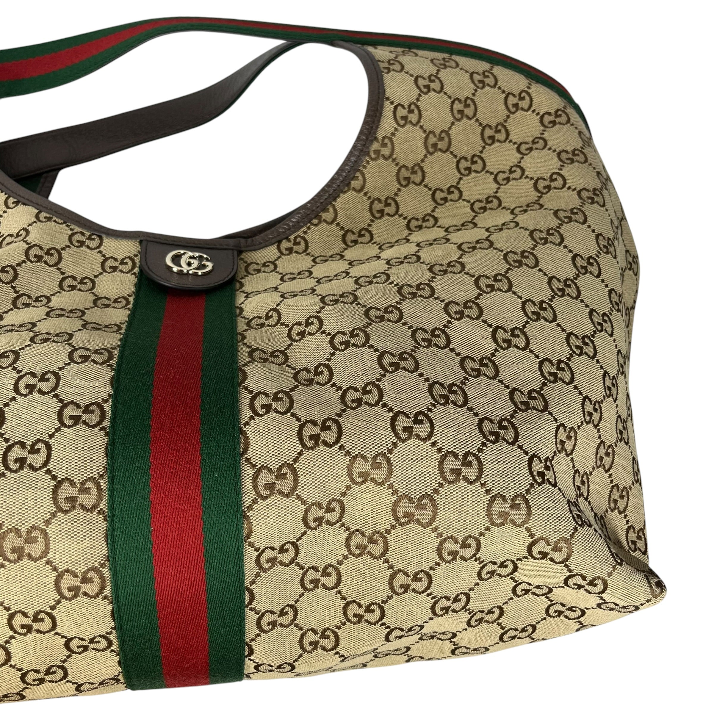 GUCCI/Tote Bag/Monogram/Cotton/BEG/LARGE GIGLIO BAG view 8