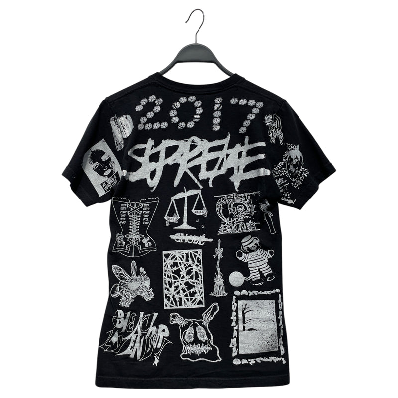 Supreme/T-Shirt/S/Cotton/BLK/All Over Print/
