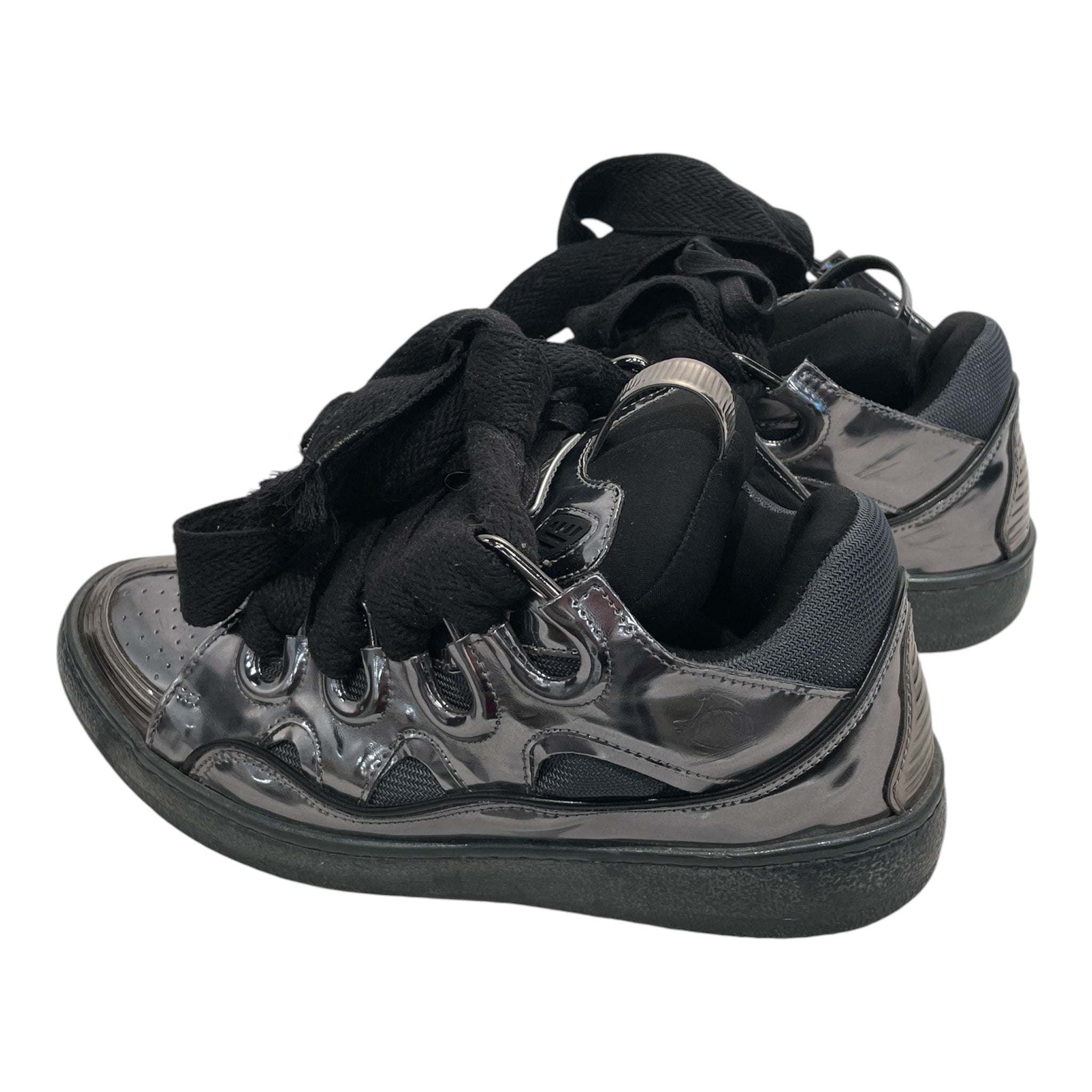 LANVIN/Low-Sneakers/EU 41/Leather/SLV/SILVER CURB SNEAKERS view 2