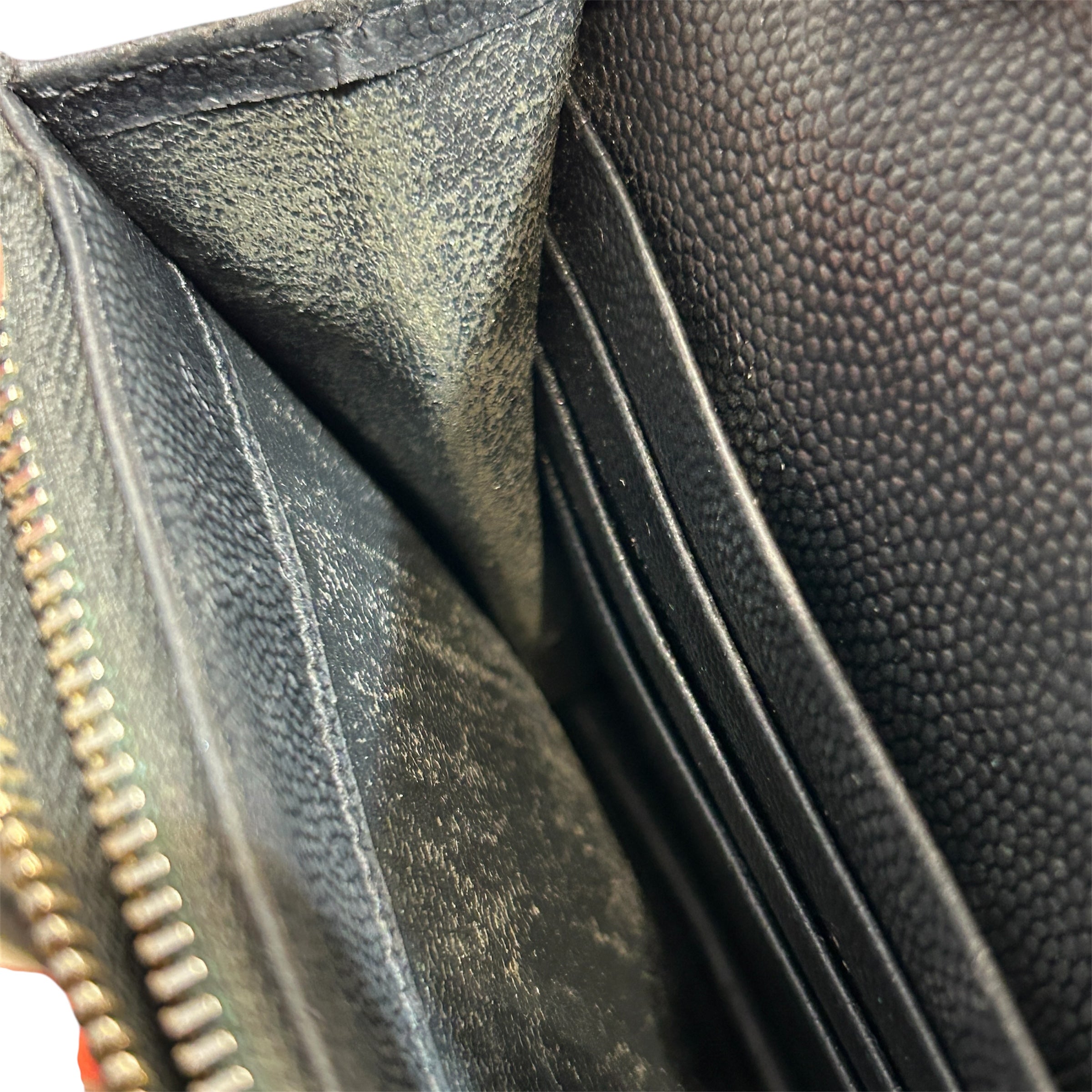 YVES SAINT LAURENT/Clutch Bag/Leather/BLK/Wallet On Clutch view 8