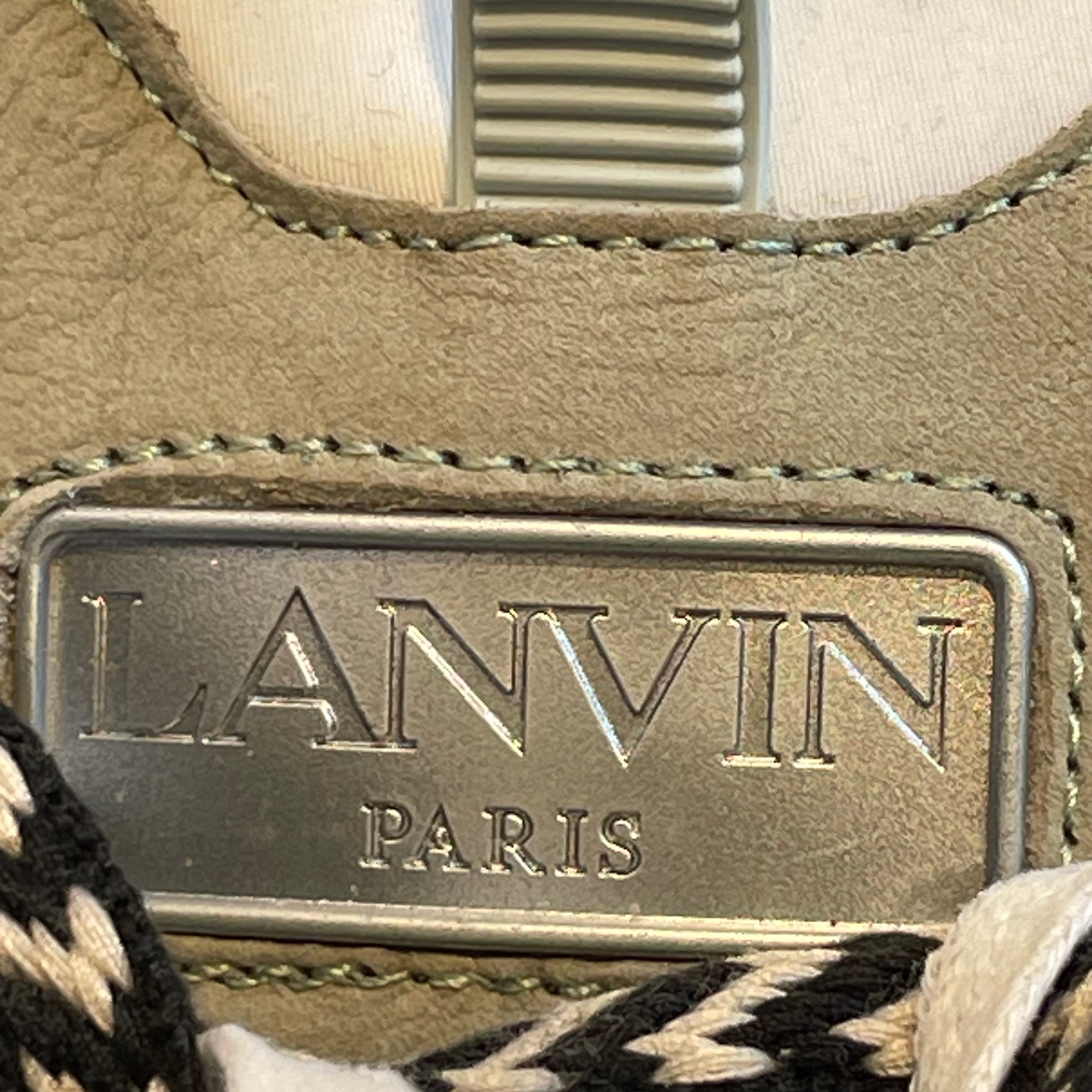 LANVIN/Low-Sneakers/EU 43/Nylon/BLU/light blue/ fat leather view 4