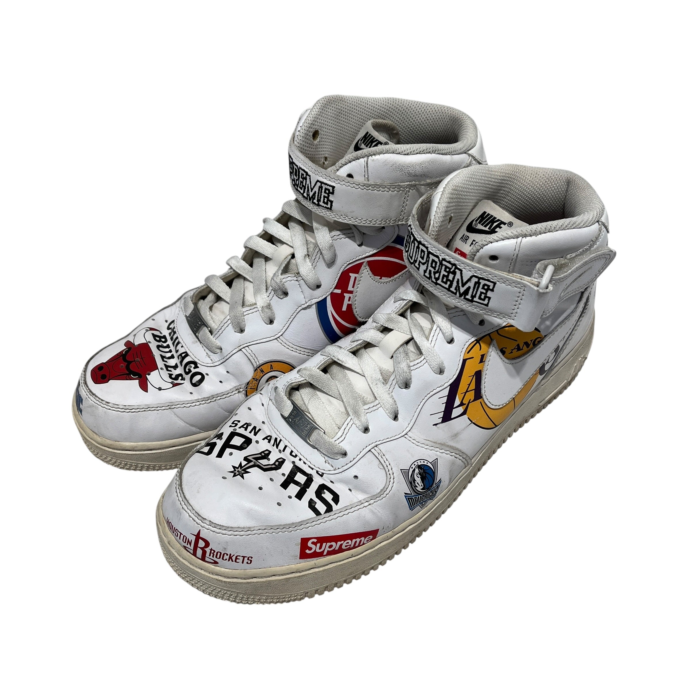NIKE/Supreme/NBA/Hi-Sneakers/US 11.5/Leather/WHT/air force 1 nba teams view 15