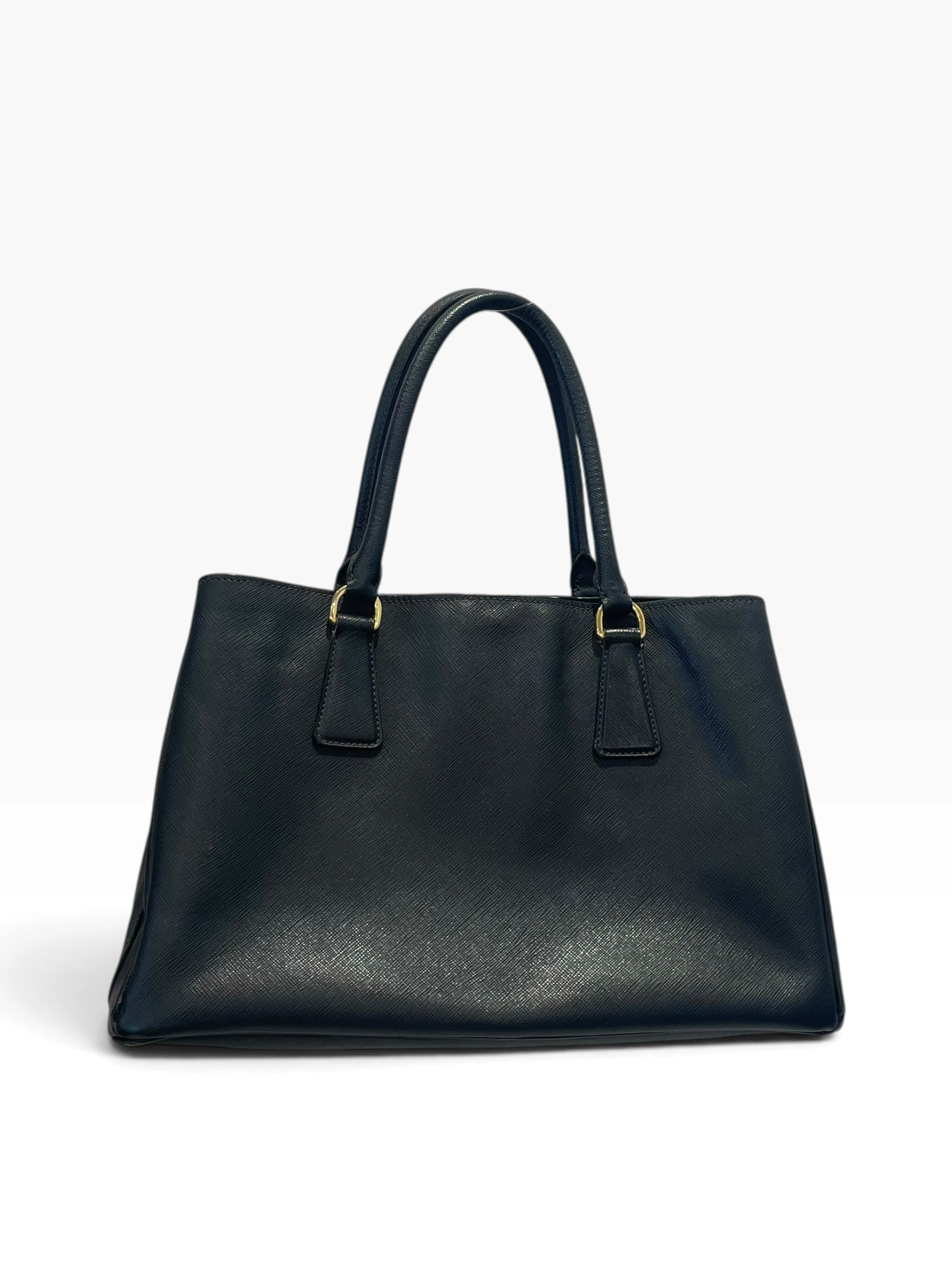 PRADA/Hand Bag/Leather/BLK/Galleria Saffiano view 2