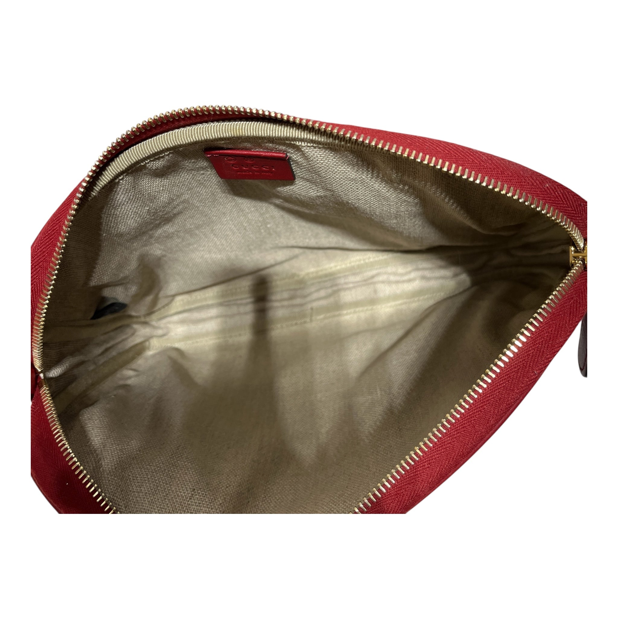 GUCCI/Cross Body Bag/Monogram/Leather/RED/Microguccissima Crossbody view 7