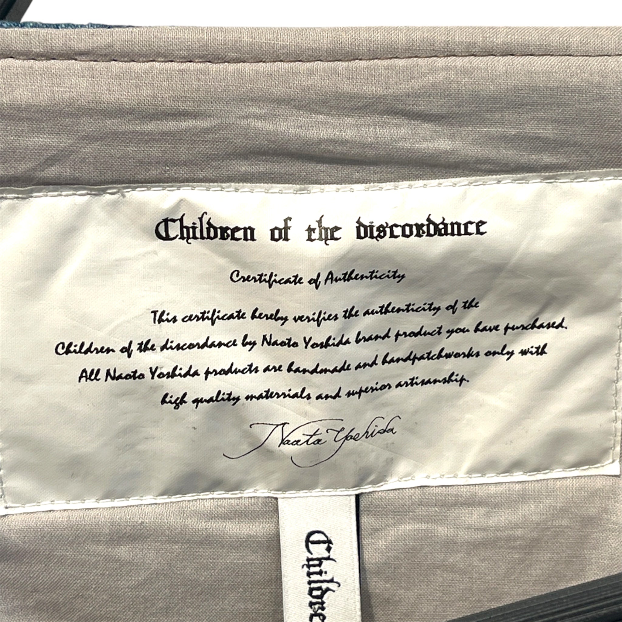Children of the discordance/Sweater/2/Denim/BLU/3/4 zip patchwork/YOSHIDA view 3