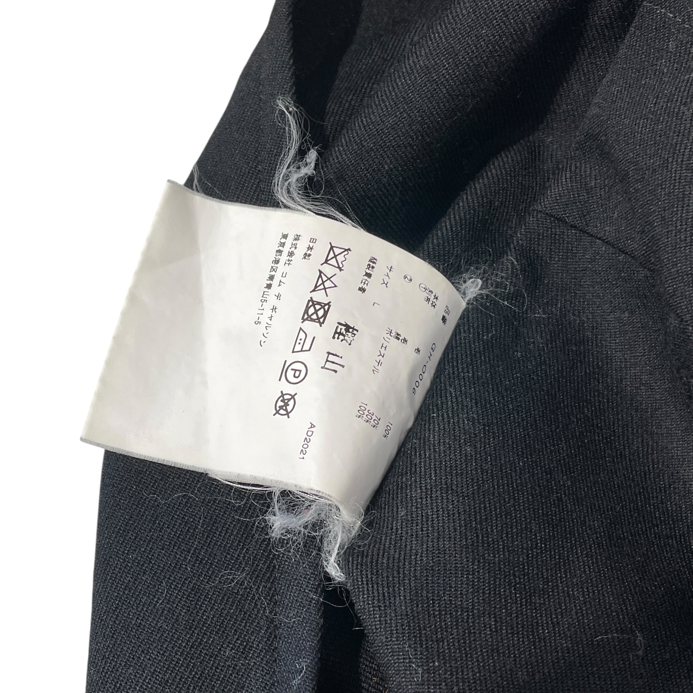 COMME des GARCONS/SL Dress/L/Wool/BLK/INSIDE OUT CONSTRUCTION view 6