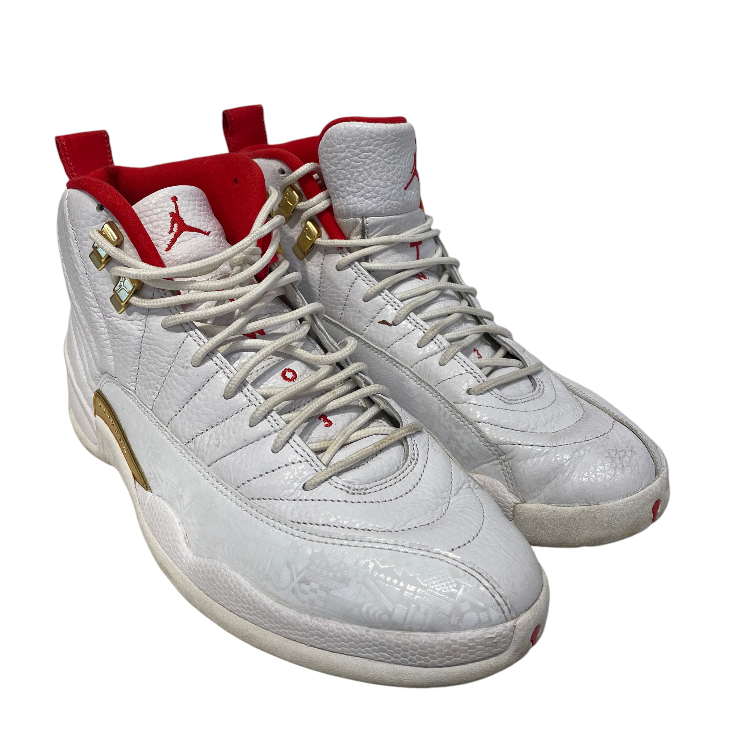 Jordan/Hi-Sneakers/US 12/Leather/WHT/12 Retro FIBA view 1