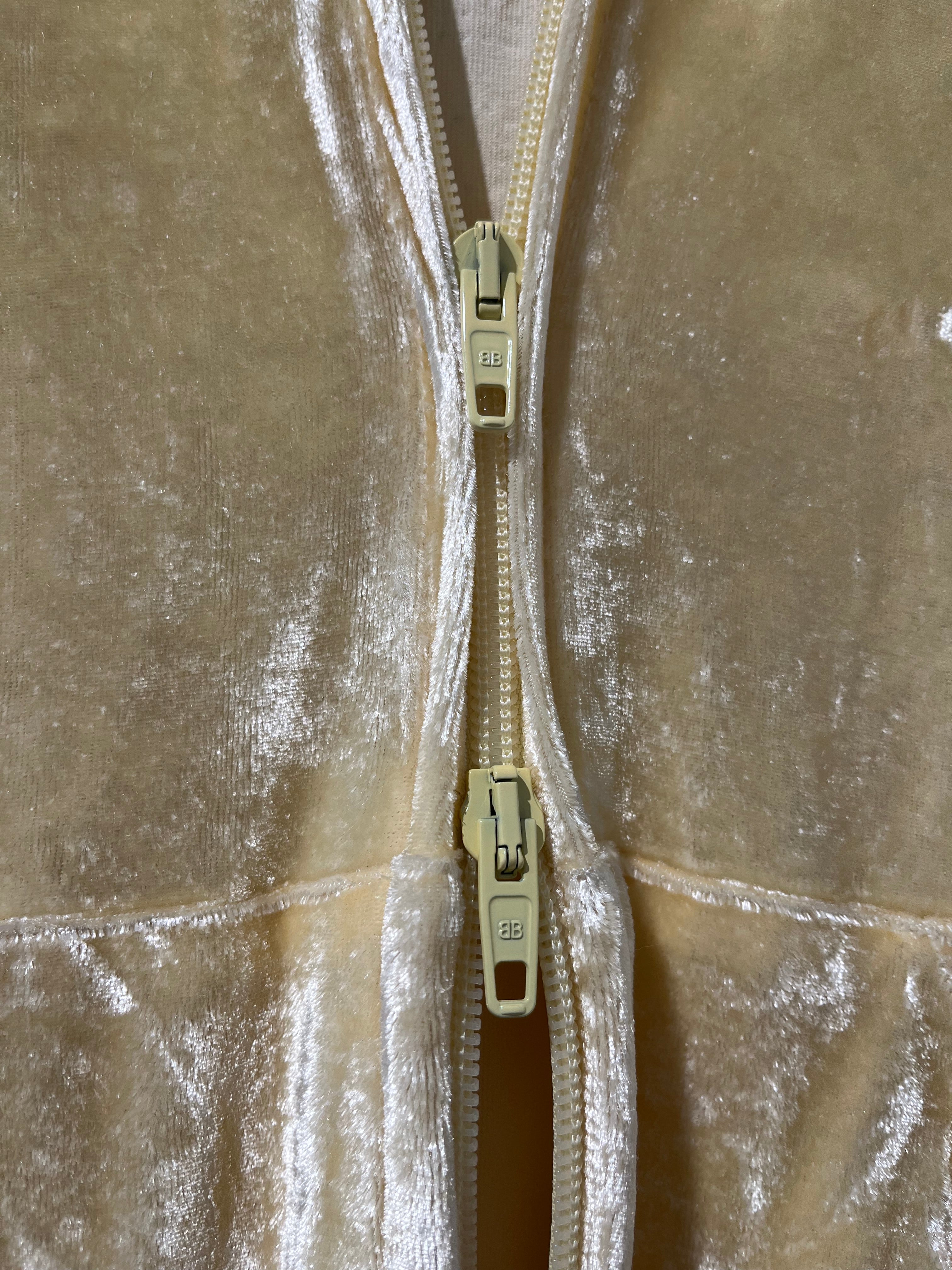BALENCIAGA/Hoodie/S/Graphic/Polyester/YEL/ZIP UP STONE BACK LOGO view 4
