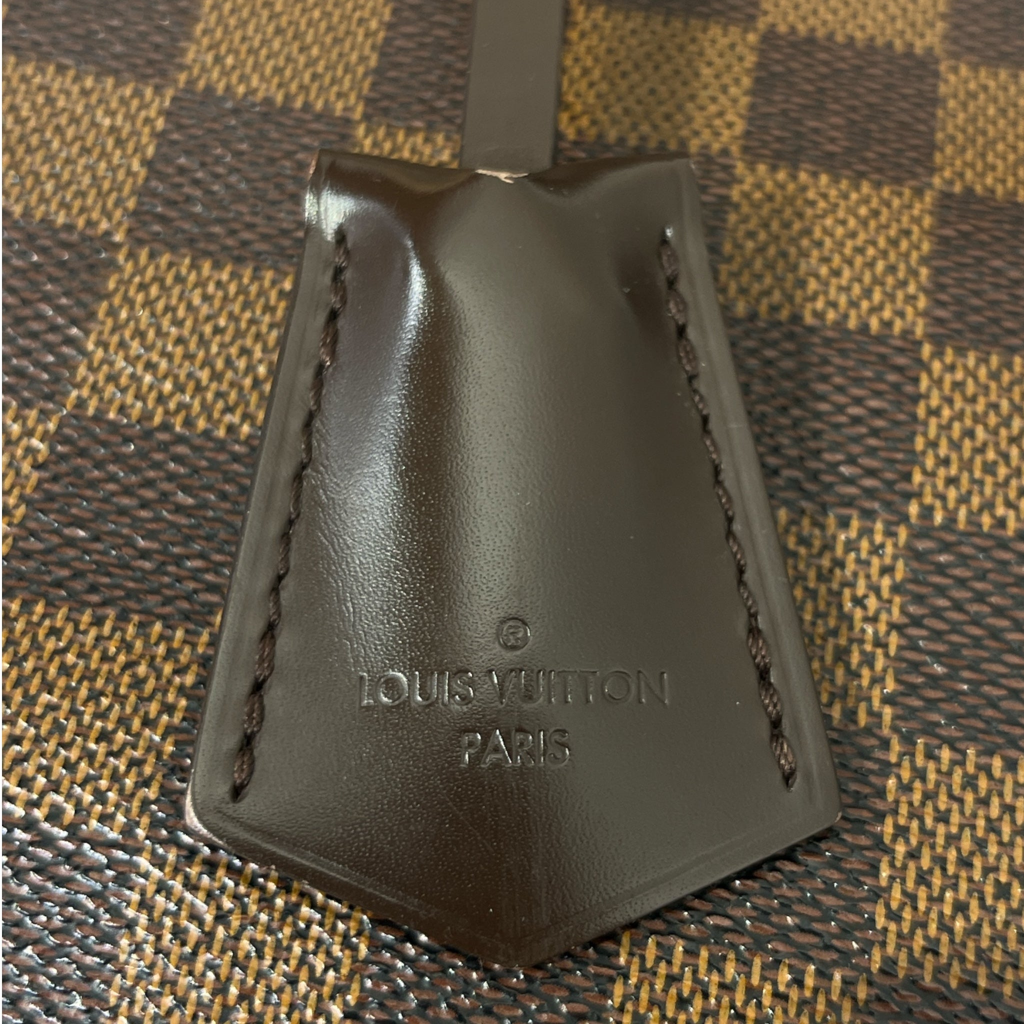 LOUIS VUITTON/Hand Bag/Plaid/Leather/BRW/CHECKERED W/ RED INT view 6