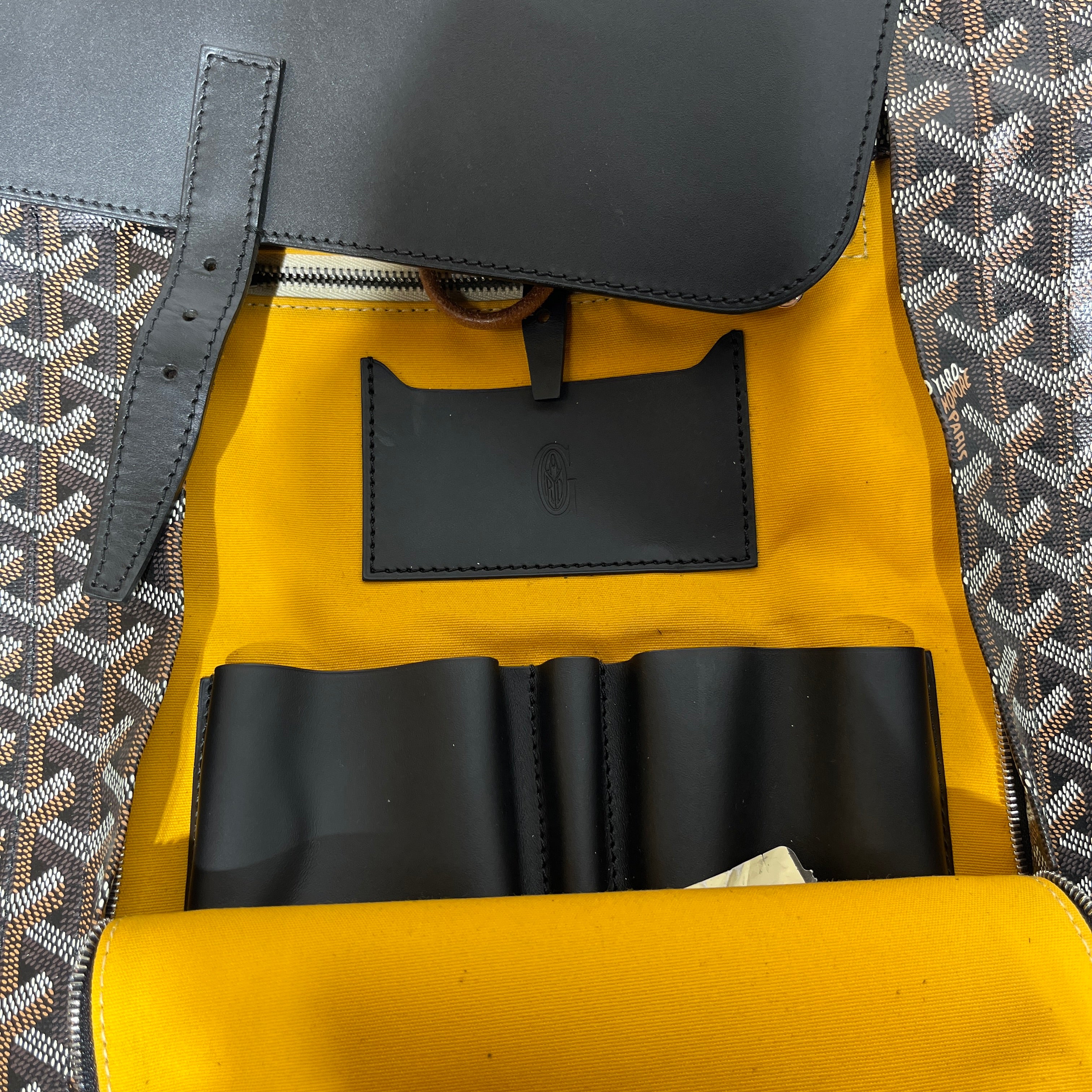 GOYARD/Backpack/Monogram/Leather/BLK/Calfskin Alpin Backpack view 9