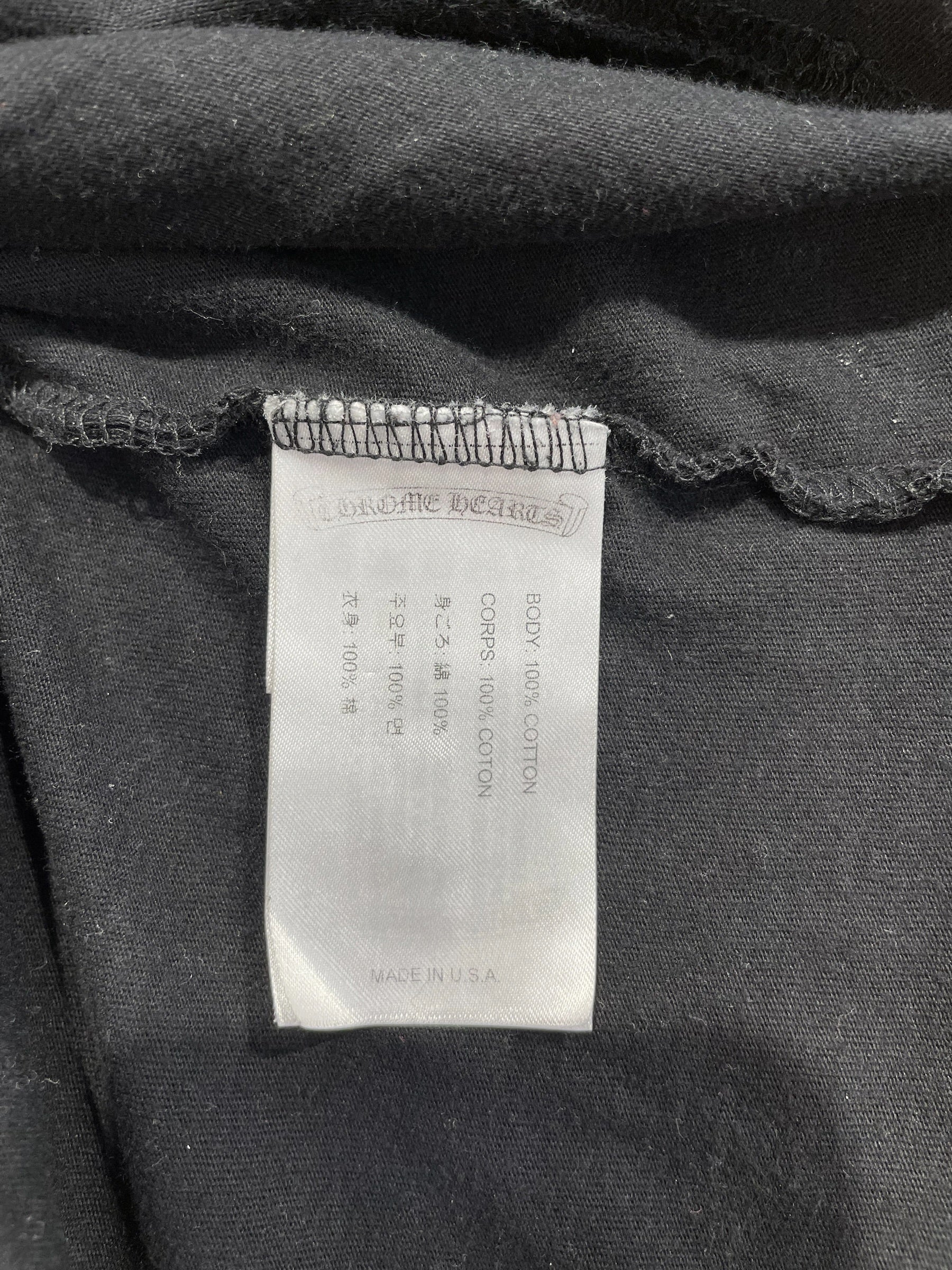 CHROME HEARTS/T-Shirt/S/Cotton/BLK/Graphic/Pocket T view 4