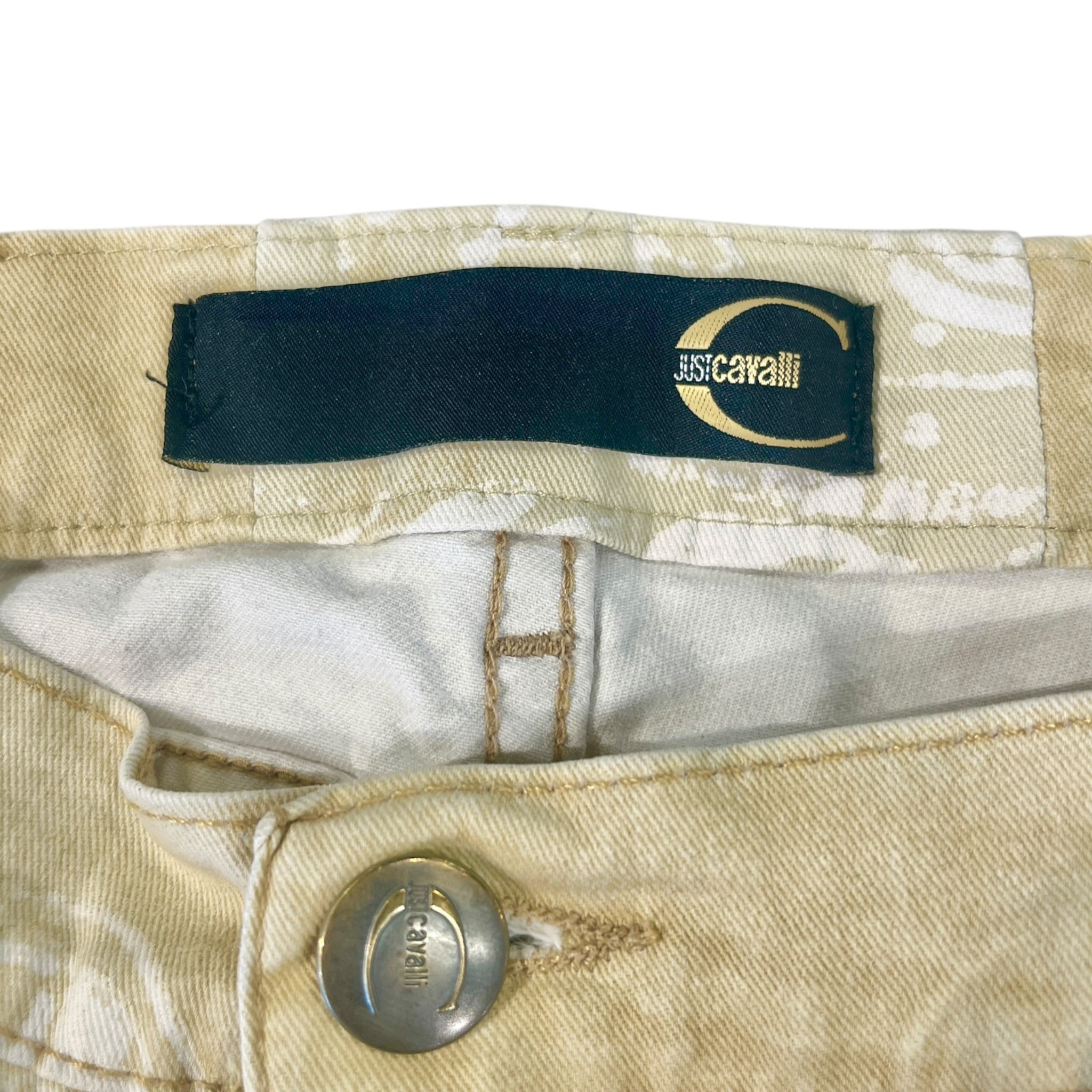 Just cavalli/Bootcut Pants/29/Cotton/CRM/Button Fly/All Over Print/PASLIEY PRINT view 3