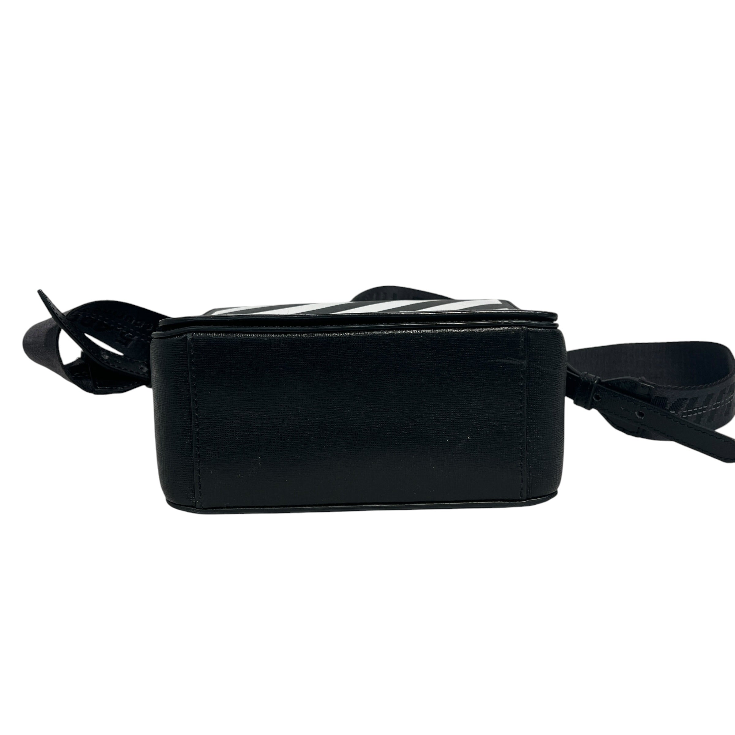 OFF-WHITE/Hand Bag/Stripe/Leather/BLK/Bolts On Side view 5