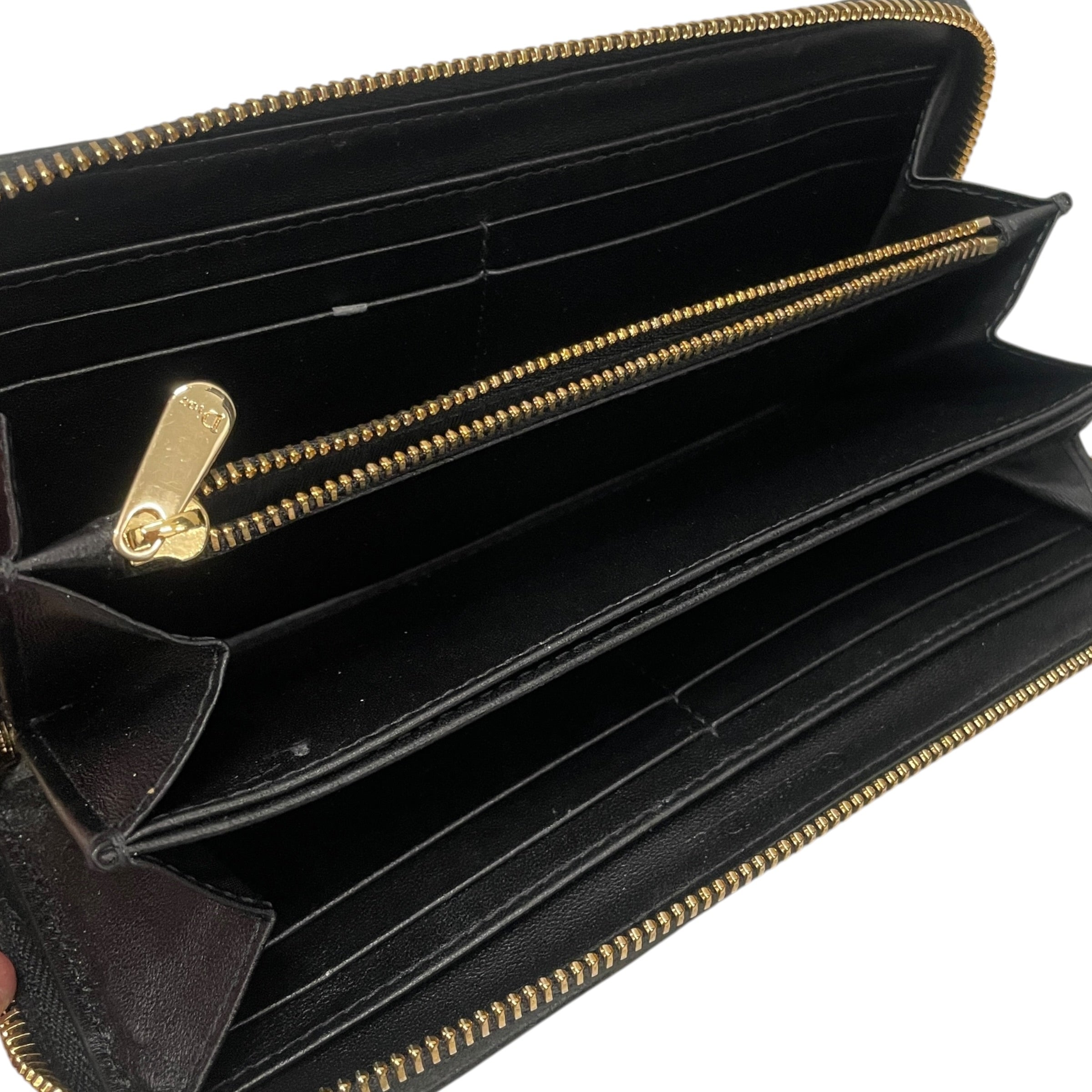 Christian Dior/Long Wallet/Leather/BLK/L's/LADY DIOR VOYAGEUR view 4