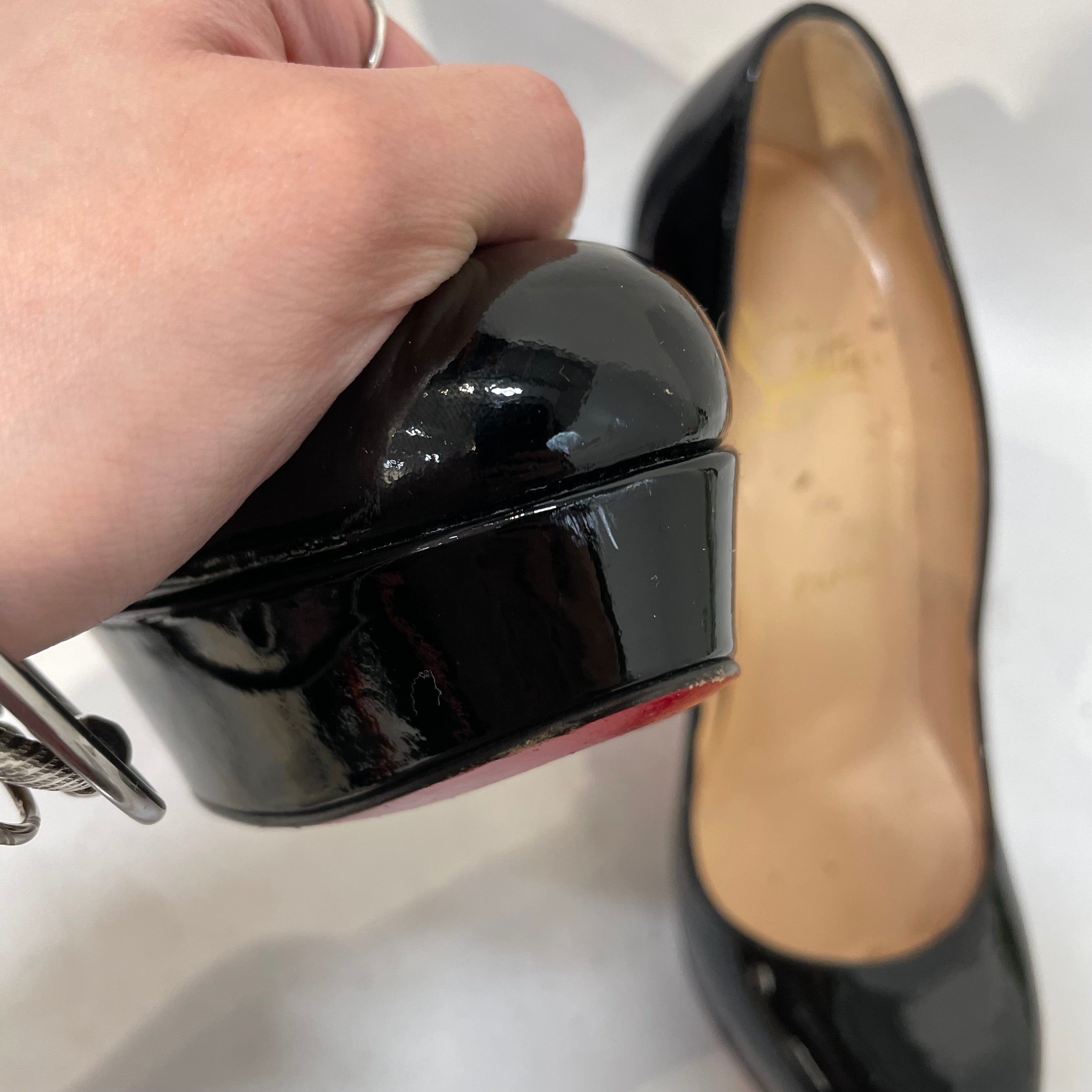 Christian Louboutin/Heels/EU 36.5/Leather/BLK/talcou Spiked pumps view 5