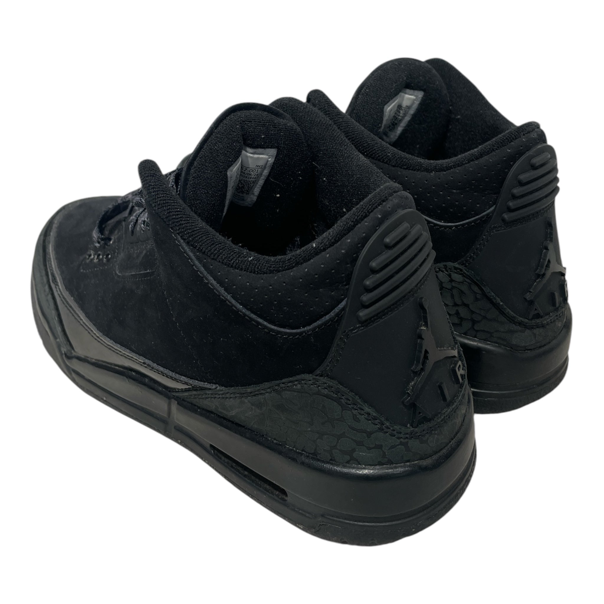 NIKE/Hi-Sneakers/US 6/Suede/BLK/black cat 3s view 2
