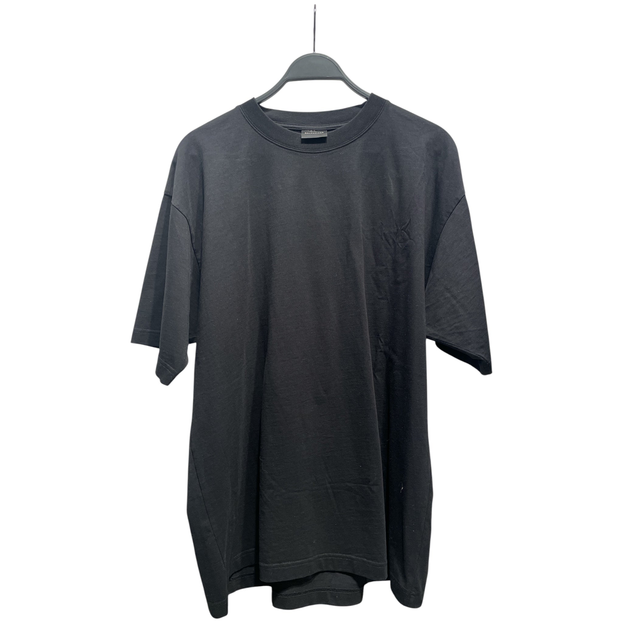 BALENCIAGA/T-Shirt/S/Cotton/BLK/Balenci Glitter back logo view 1