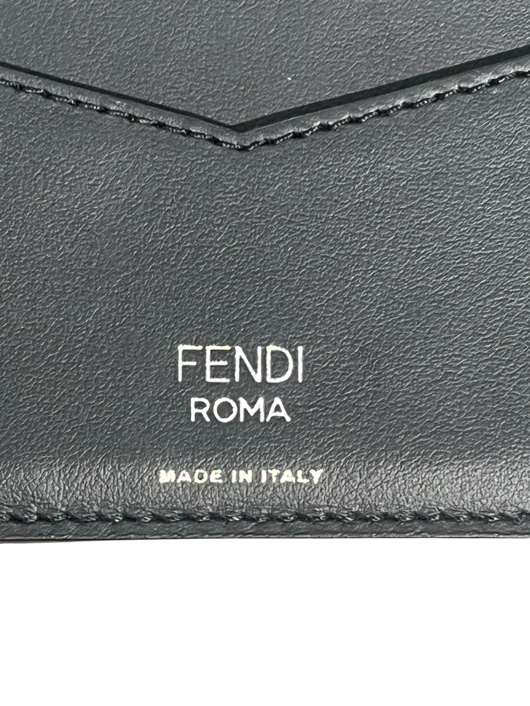FENDI/Wallet/Monogram/Leather/BRW/ff logo 1 slot view 6