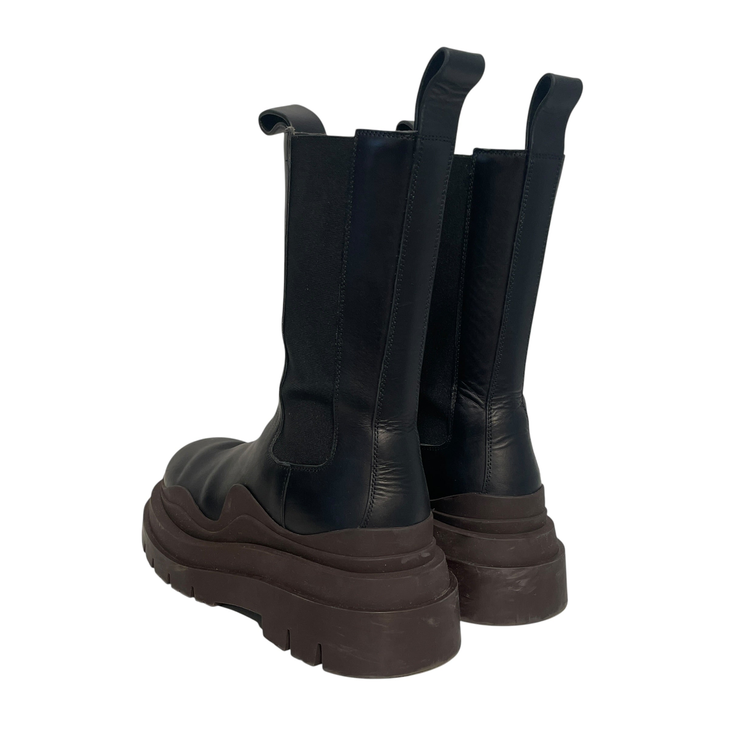 BOTTEGA VENETA/Chelsea Boots/EU 37.5/Leather/BLK/Tire Dark Brown Chelsea Boot view 2