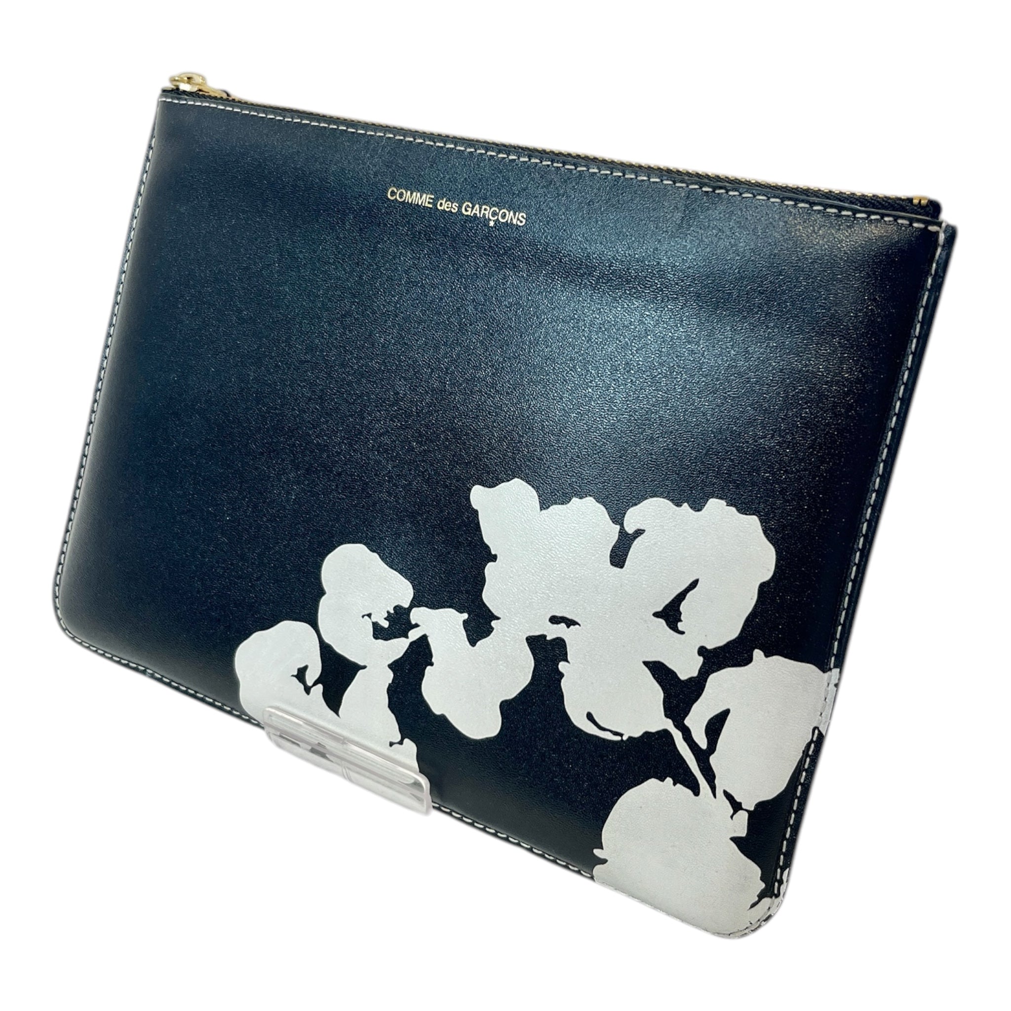 COMME des GARCONS/DENIM TEARS/Pouch/All Over Print/Leather/BLK/COTTON WREATH ZIP view 1