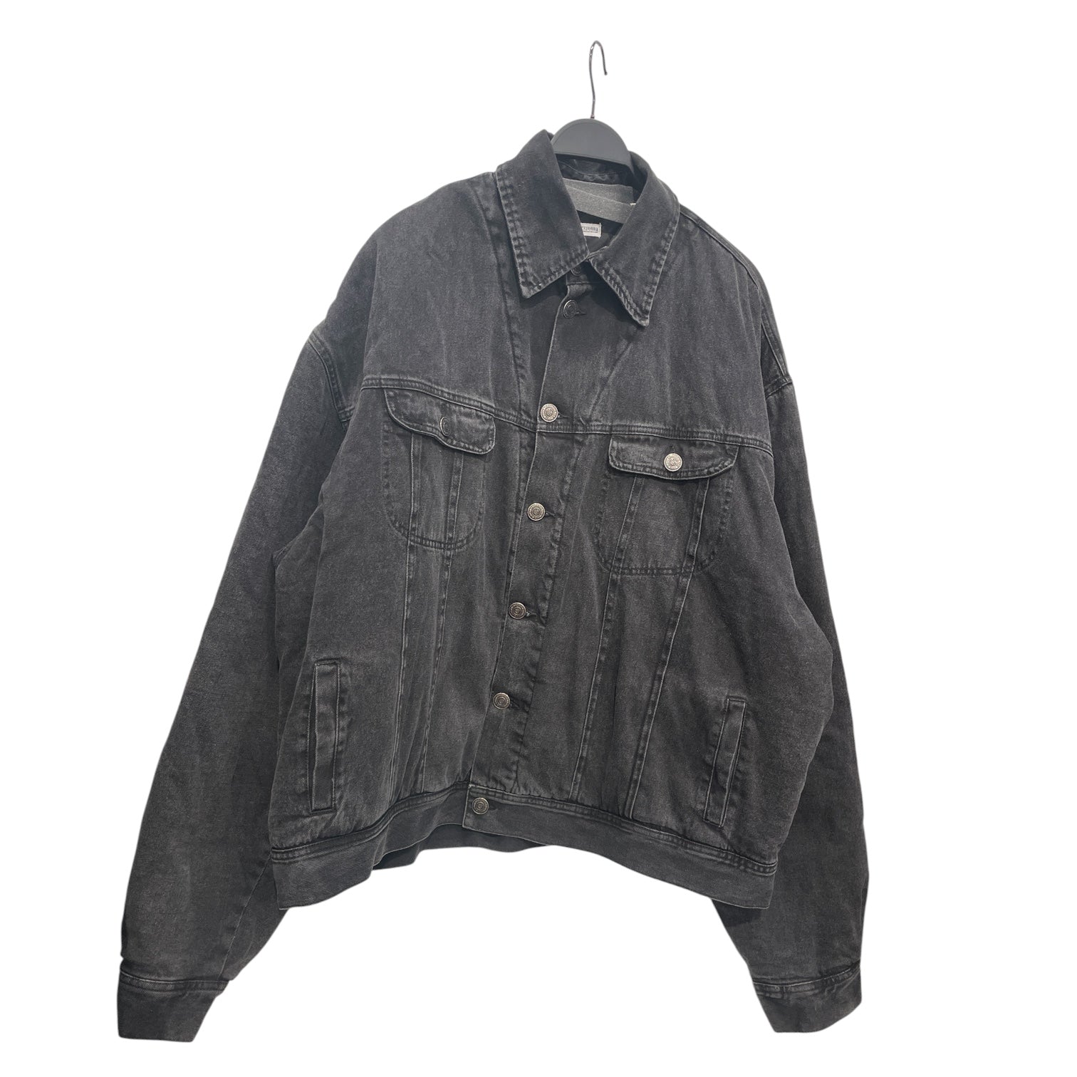 WILLY CHAVARRIA/Denim Jkt/XL/Denim/GRY/LINED OVERSIZED DENIM JKT view 1