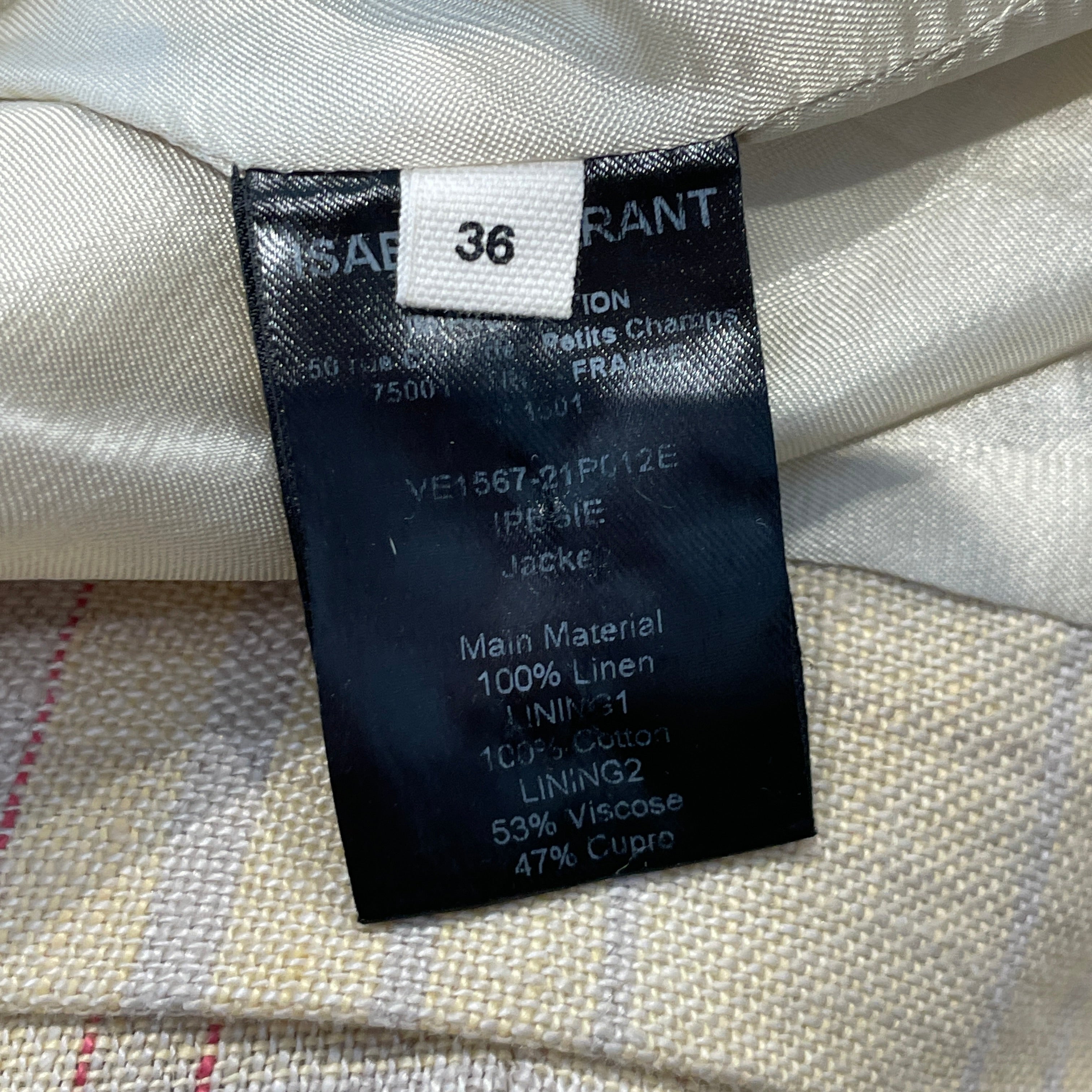ISABEL MARANT ETOILE/Vest/36/Plaid/Nylon/BEG/ view 4