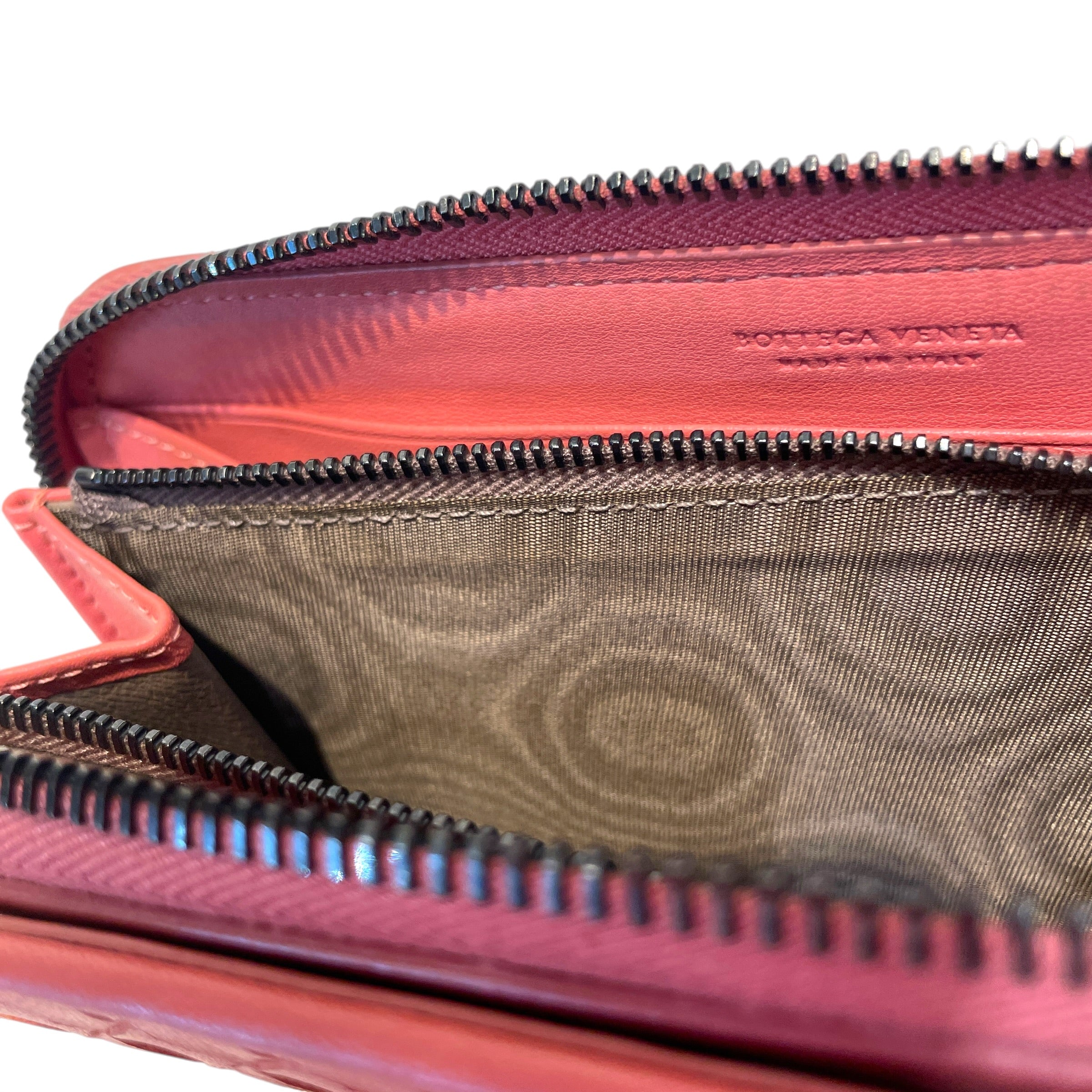 BOTTEGA VENETA/Long Wallet/Leather/PNK/L's/Pink Cowhide Woven Wallet view 4