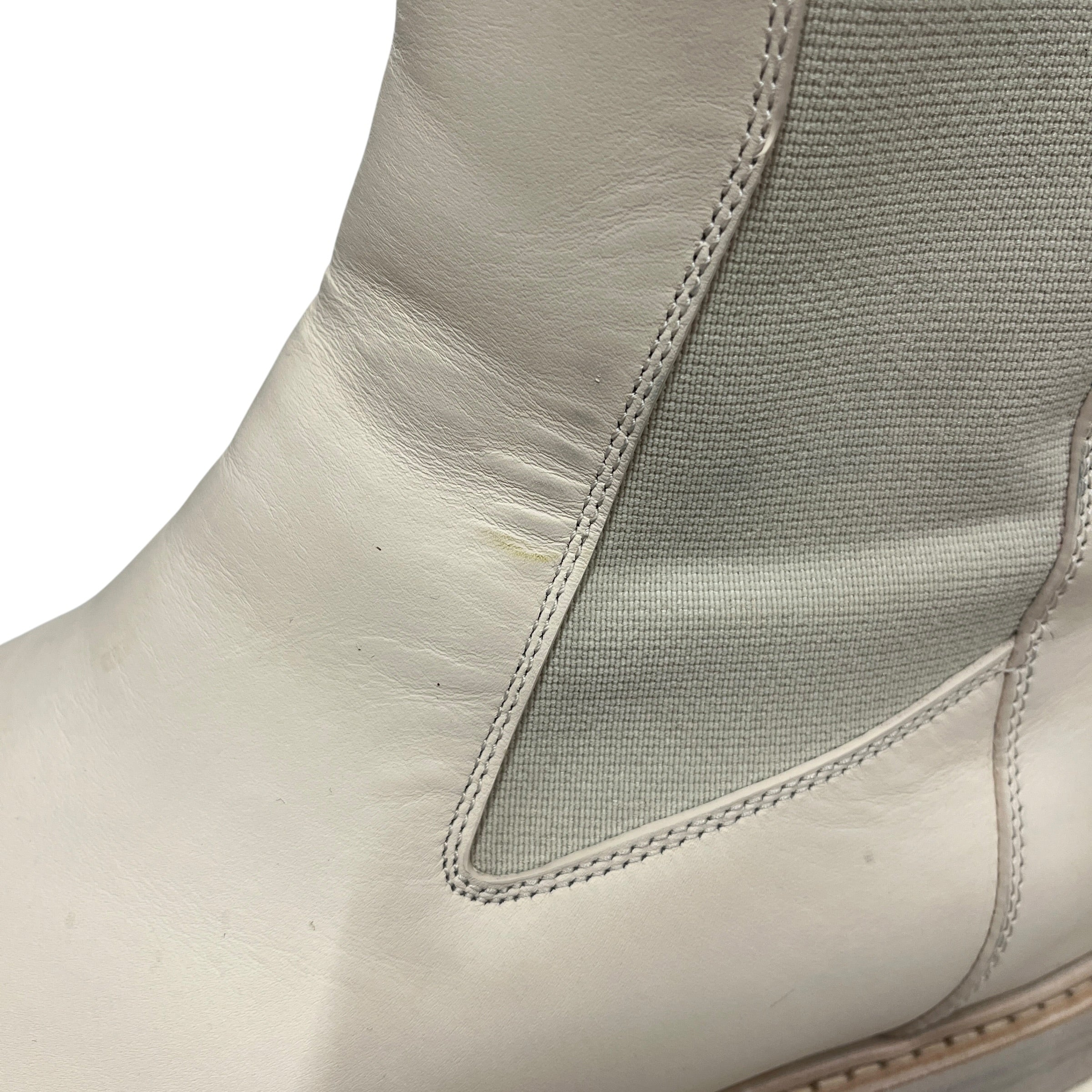 Rick Owens/Pull-On Boots/EU 42.5/Leather/CRM/Beatle Turbo Cyclops view 5