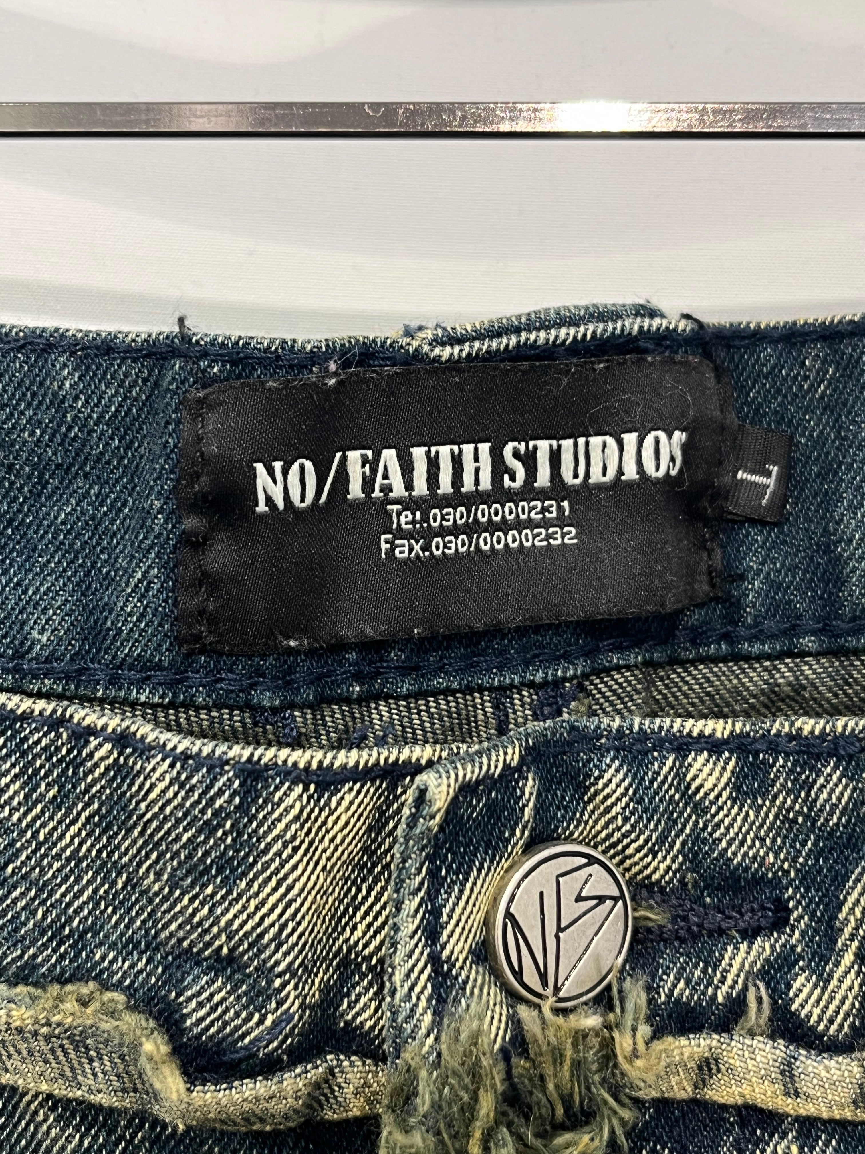NO/FAITH STUDIOS/Straight Pants/L/Cotton/IDG/Button Fly/flared denim view 3