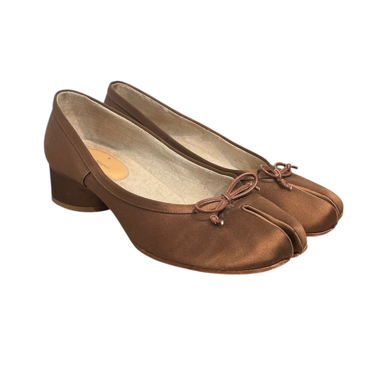 Maison Margiela/Heels/EU 41/BRW/TABI SATIN BOW HEEL view 1